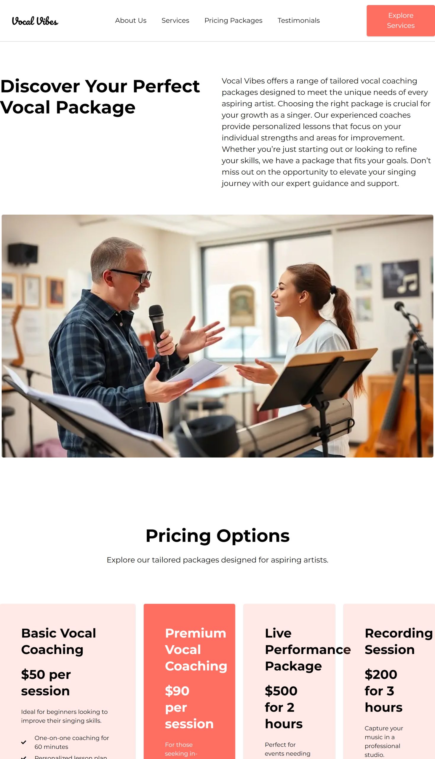 Pricing Packages