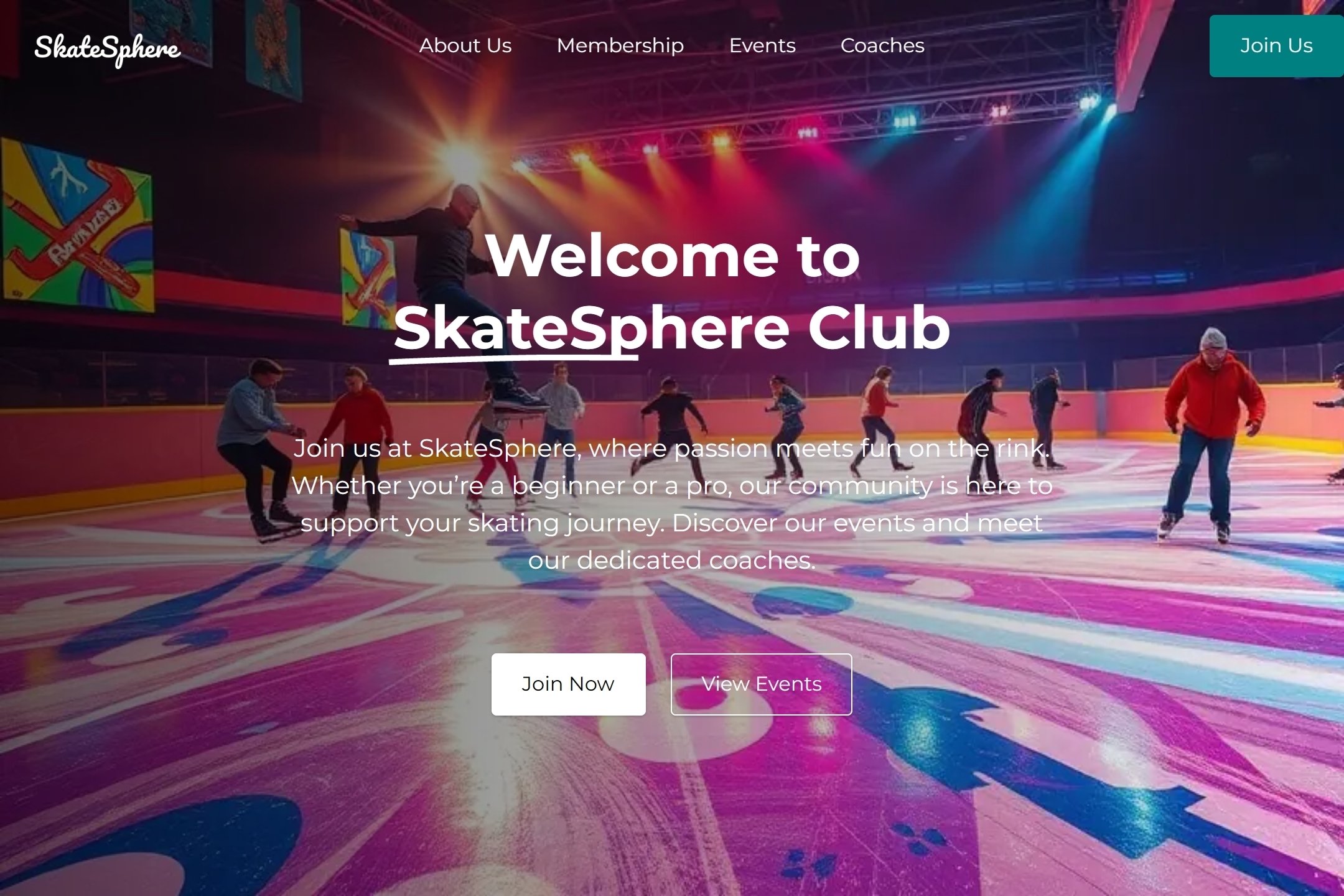 Skating Club website template