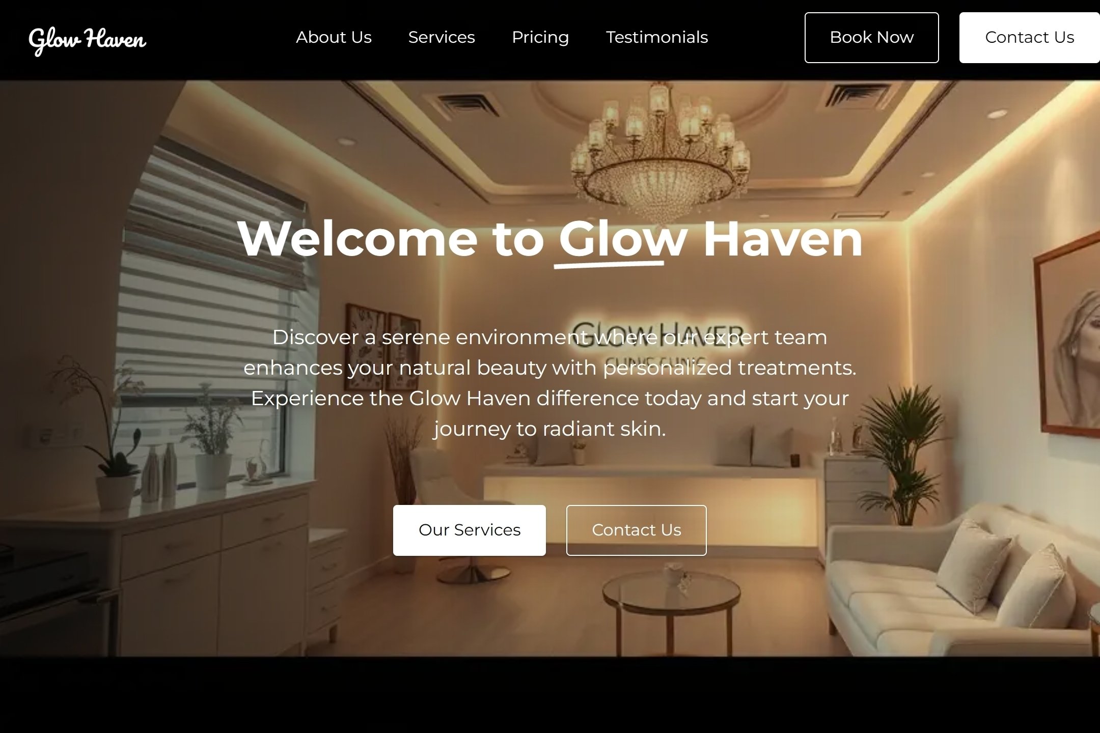 Skin care clinic website template