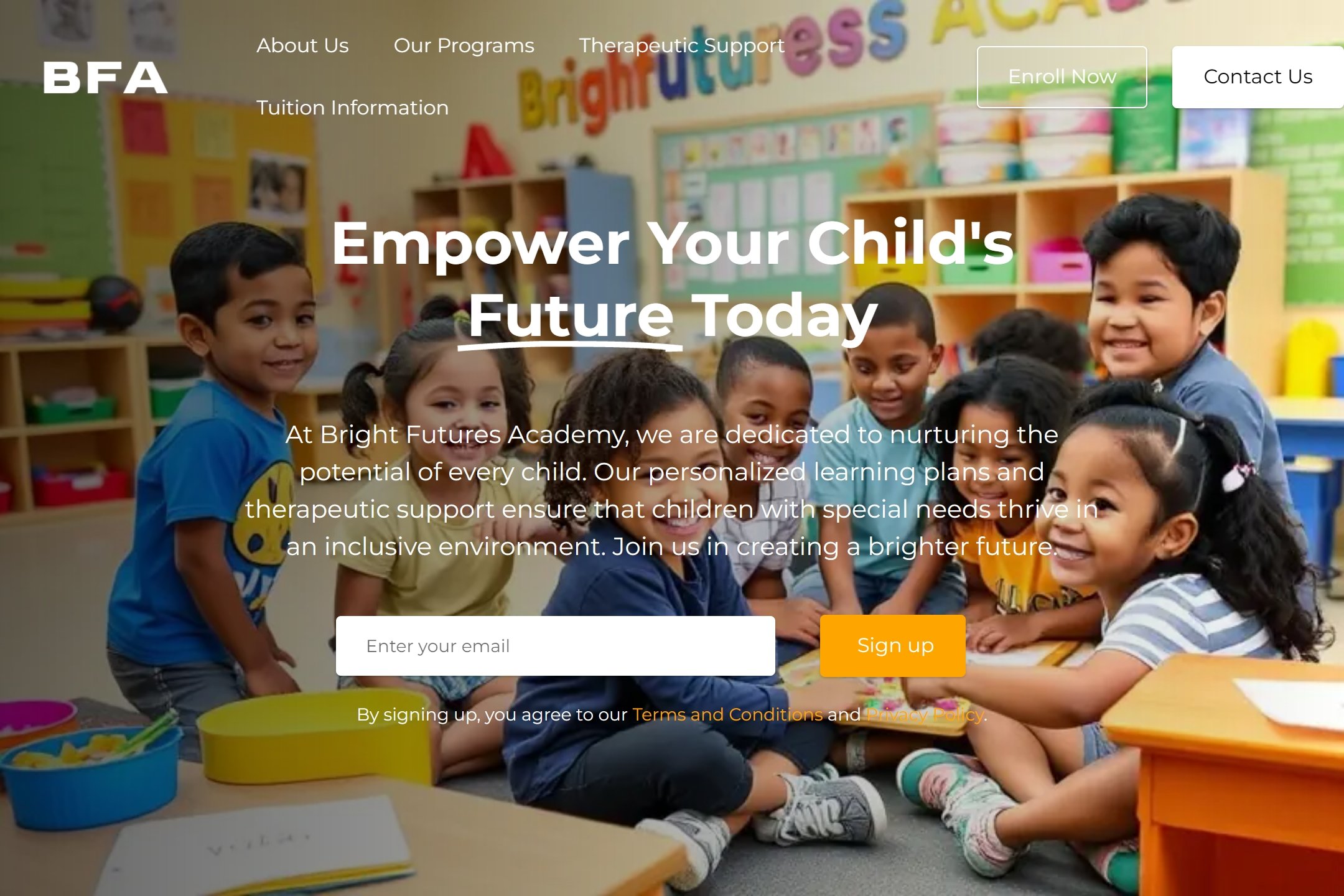 Special needs school website template