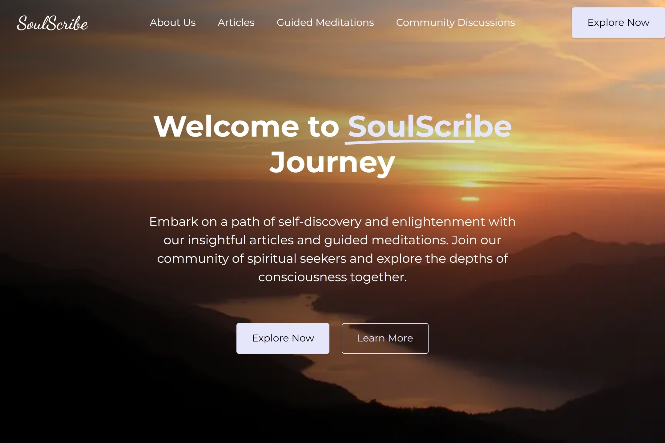 Spiritual blog website template