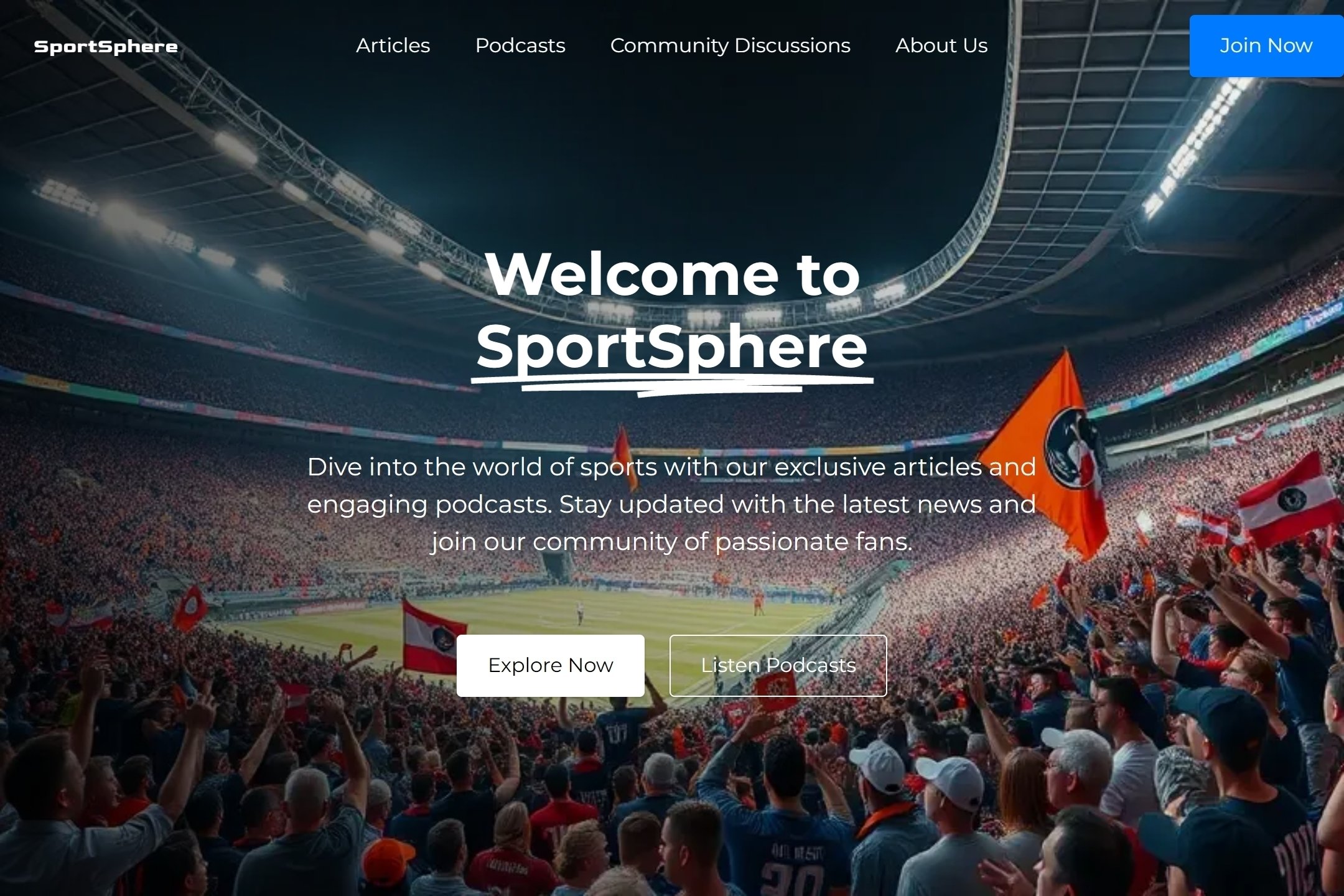 Sports blogger website template