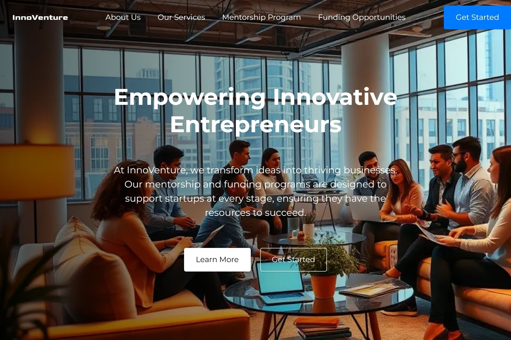 Startup website template