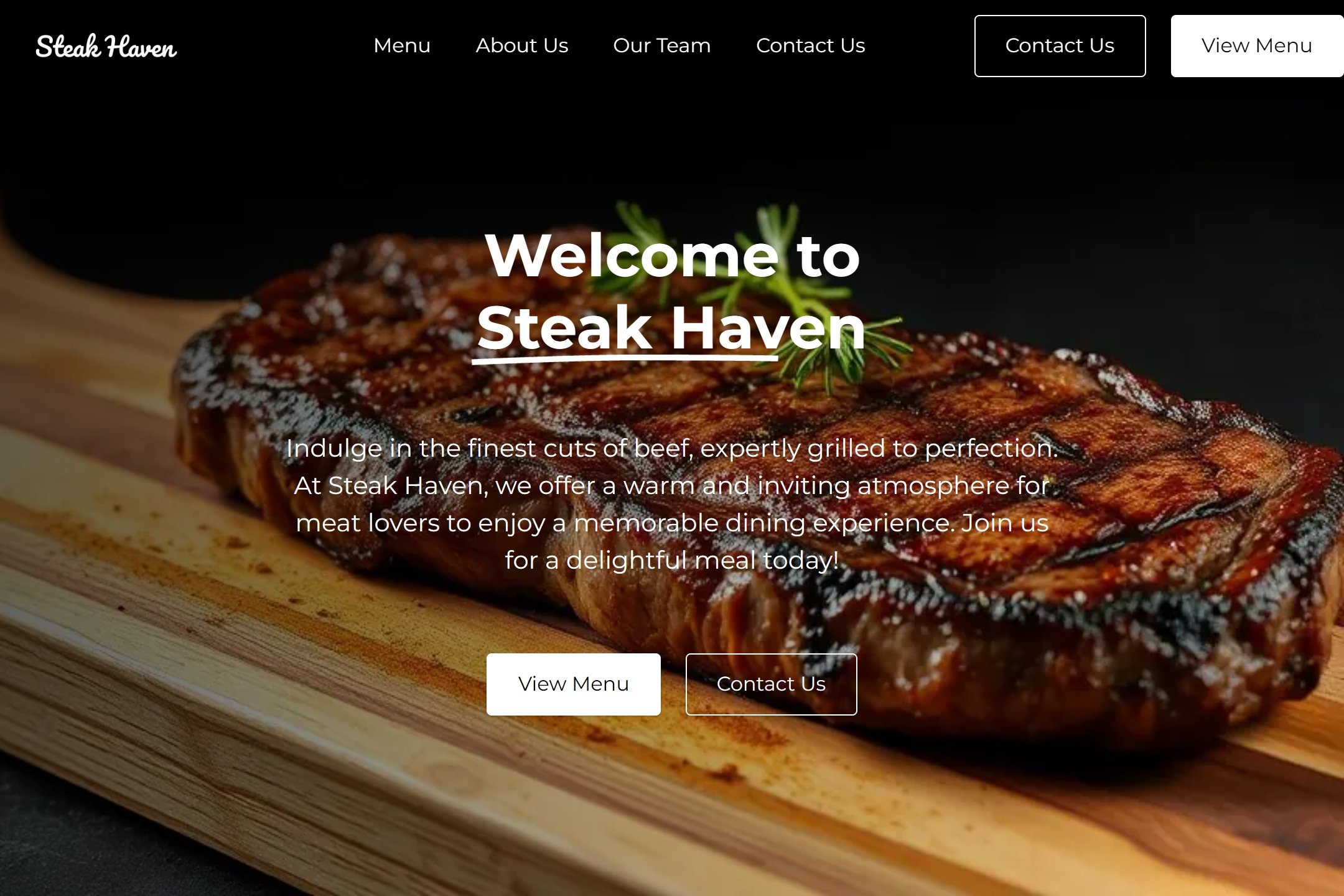 Steak House website template