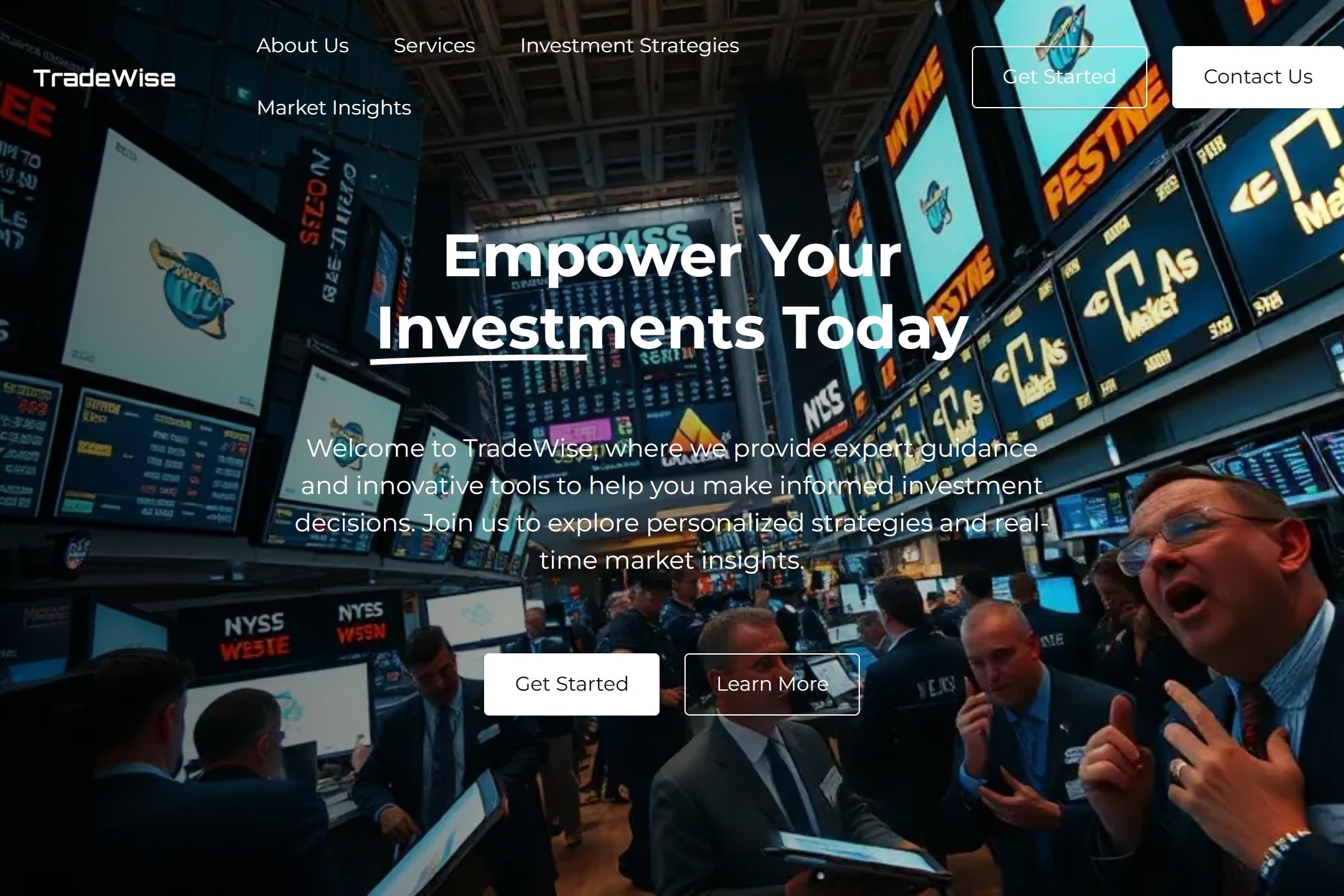 Stock broker website template