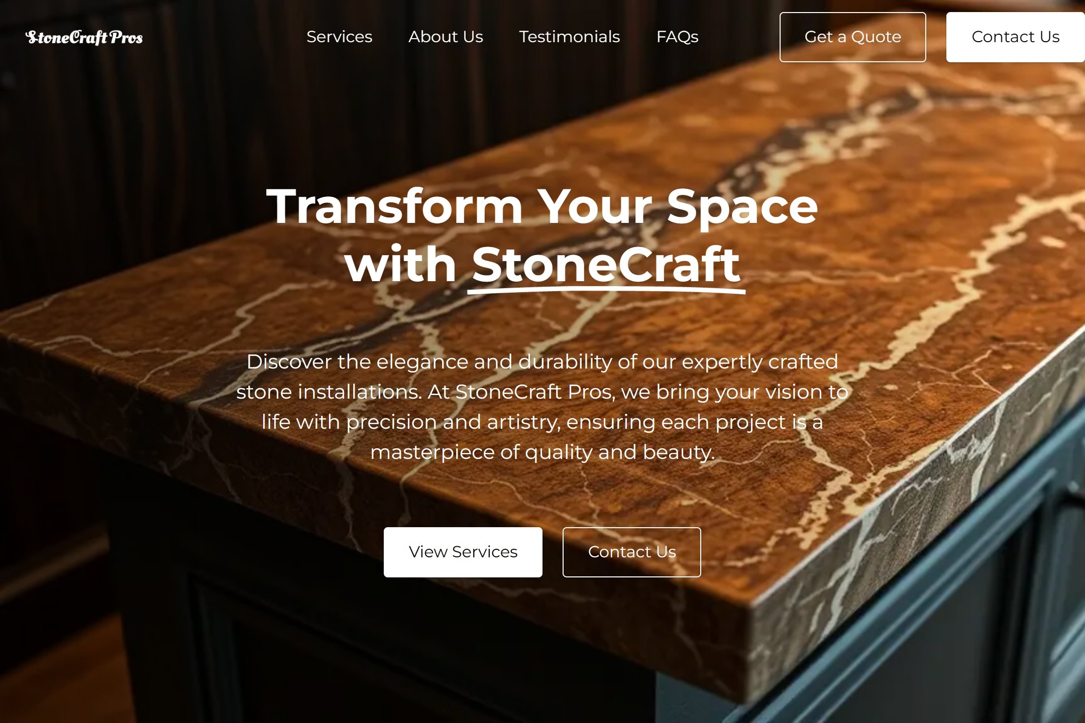 Stone contractor website template