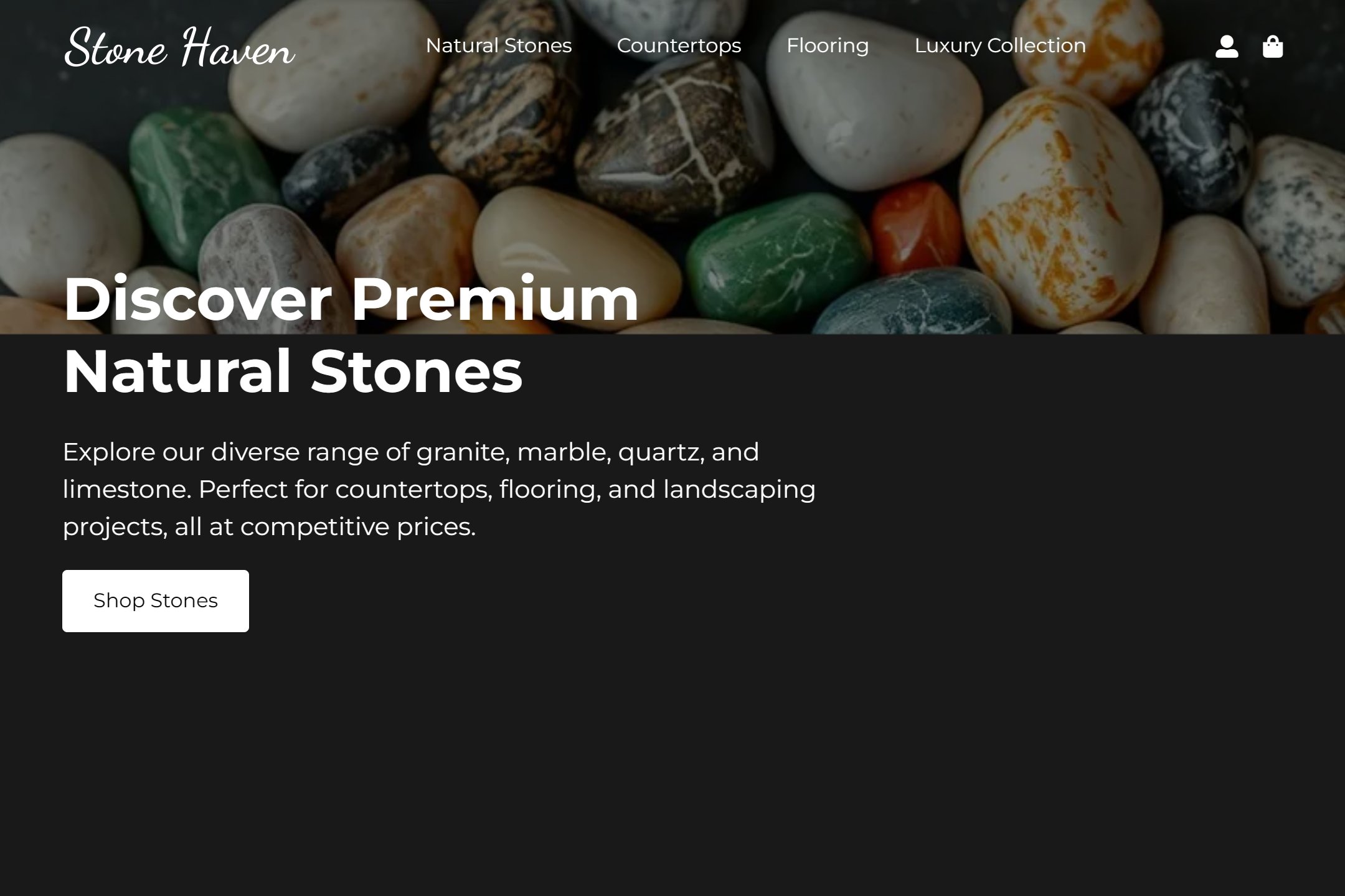 Stone supplier website template