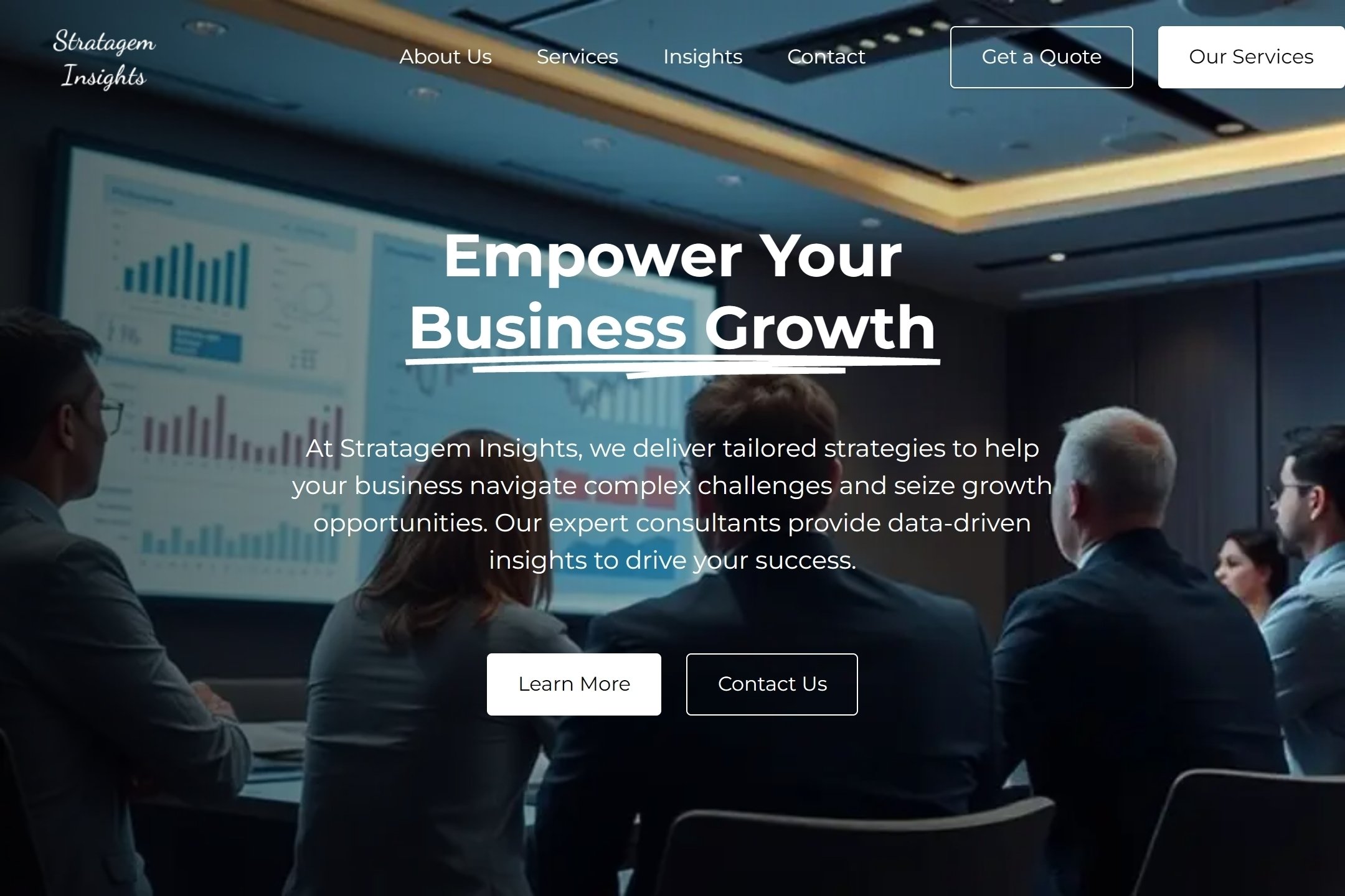 Strategy consulting firm website template