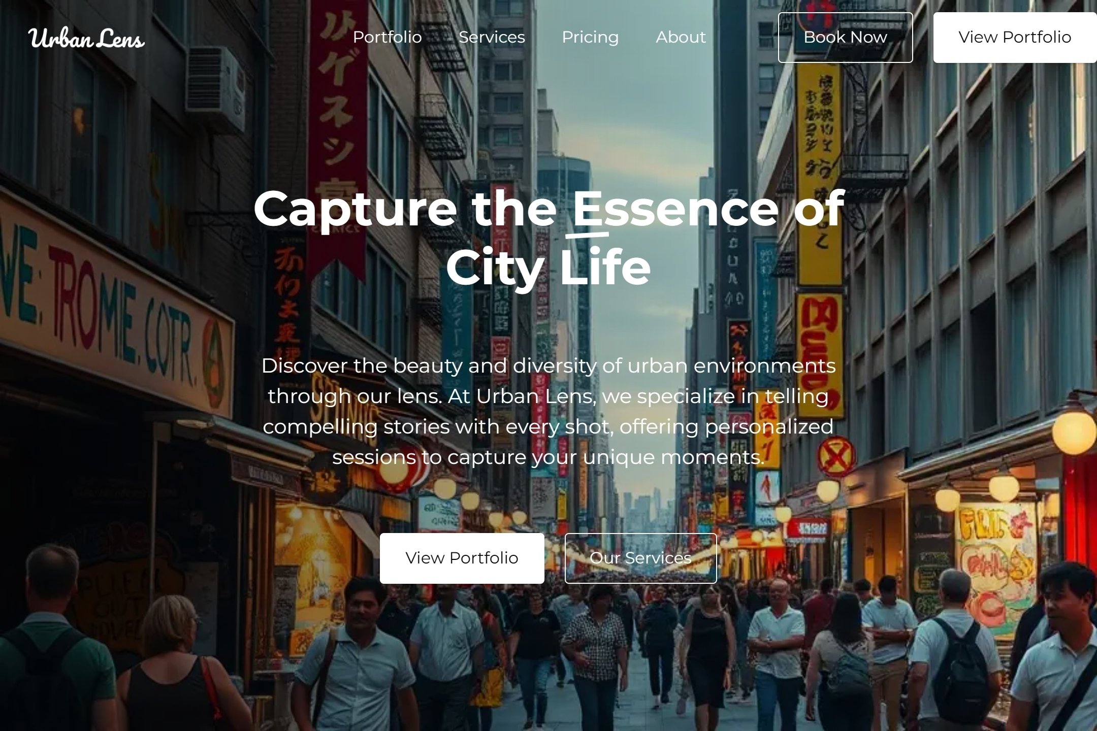 Street photographer website template