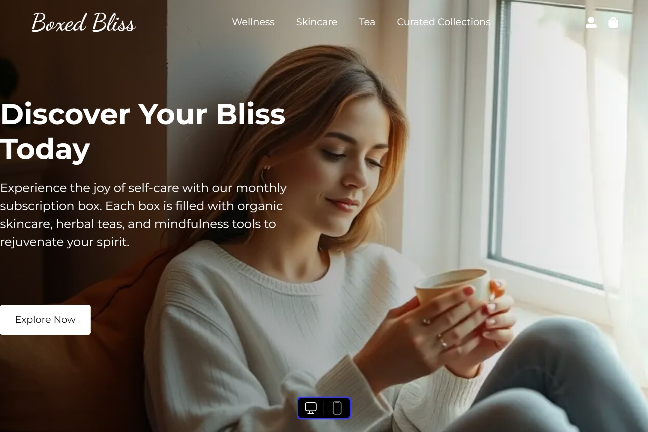 Subscription box website template
