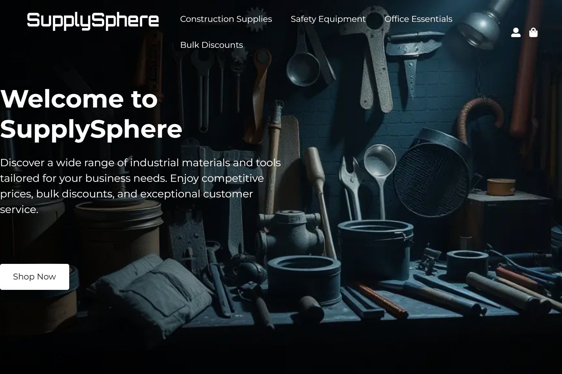 Supplier website template