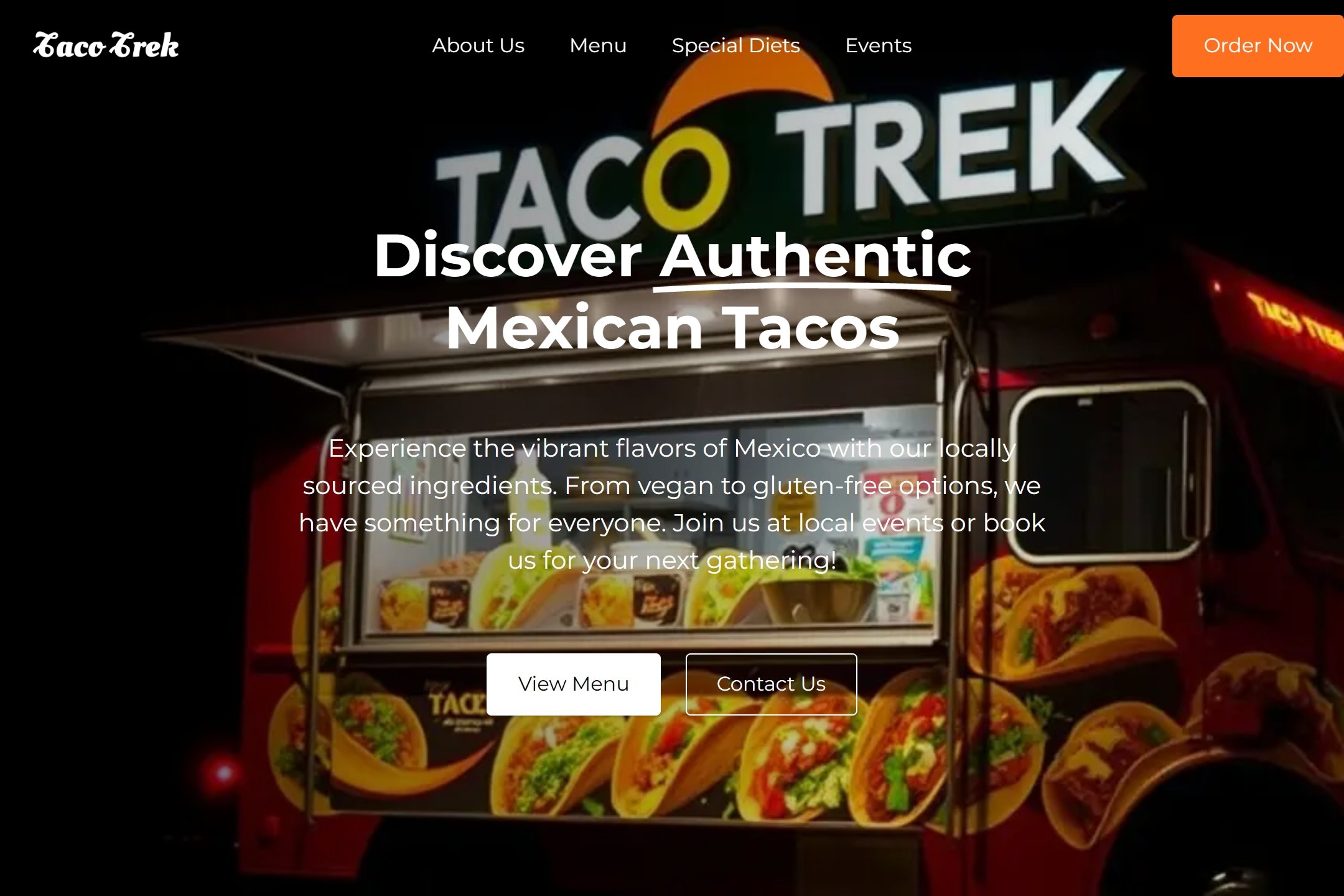 Taco food truck website template
