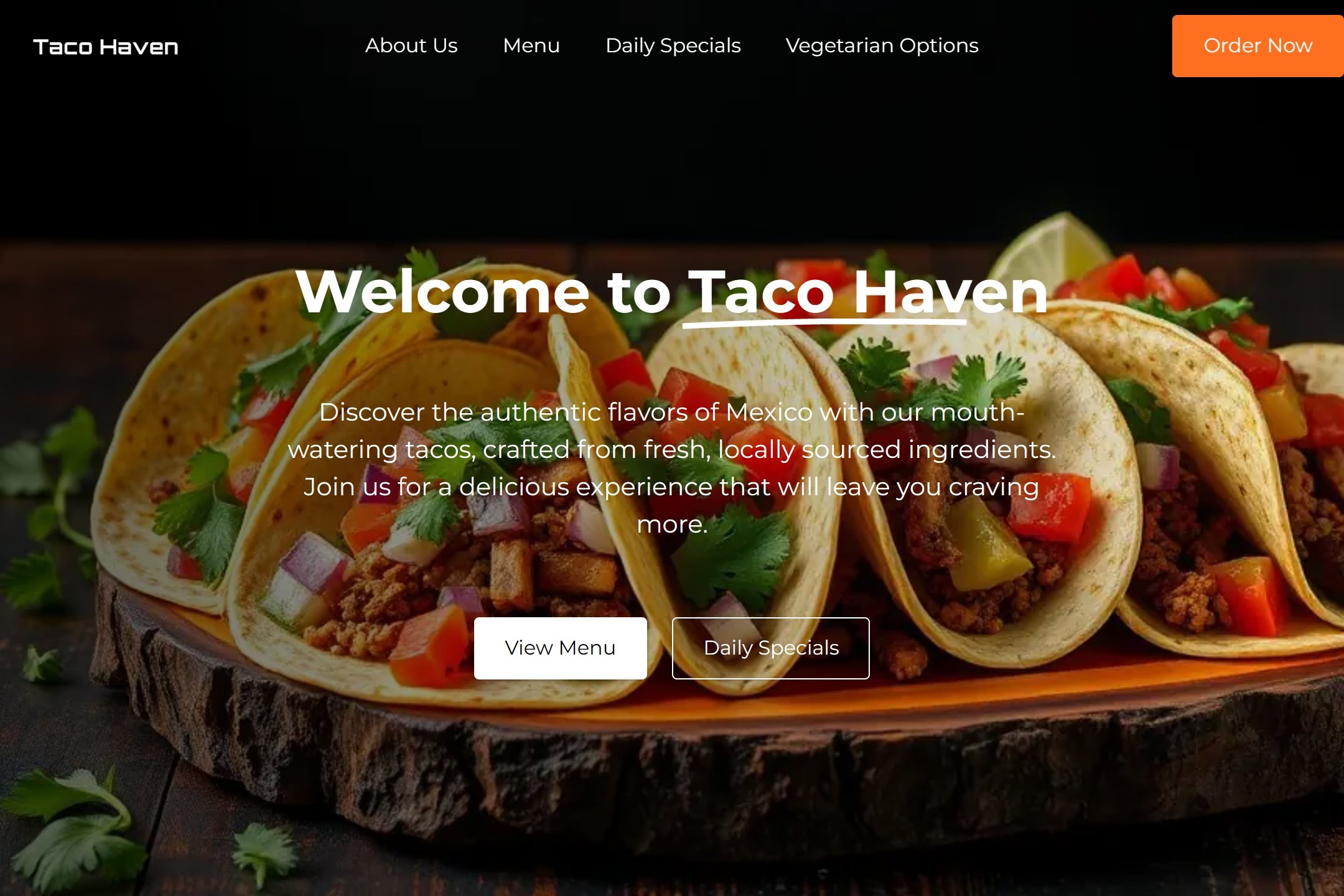 Taco restaurant website template