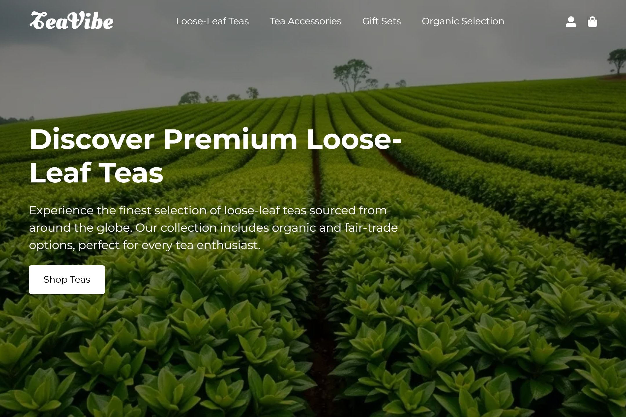 Tea shop website template