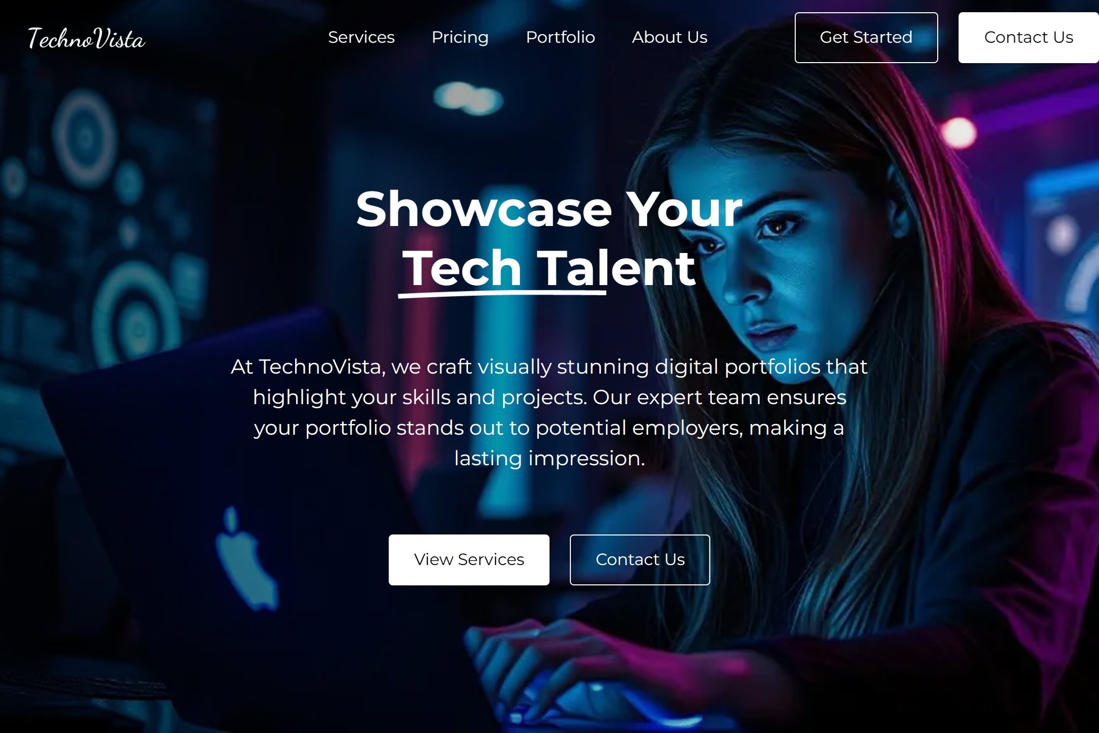 Techno portfolio website template