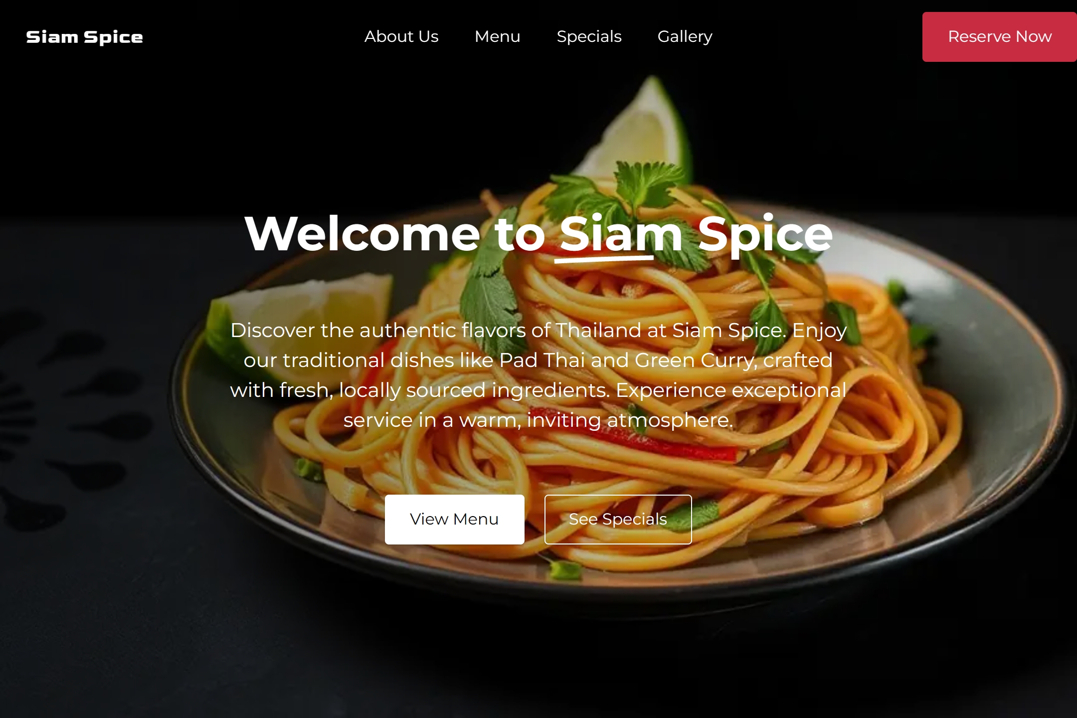 Thai restaurant website template