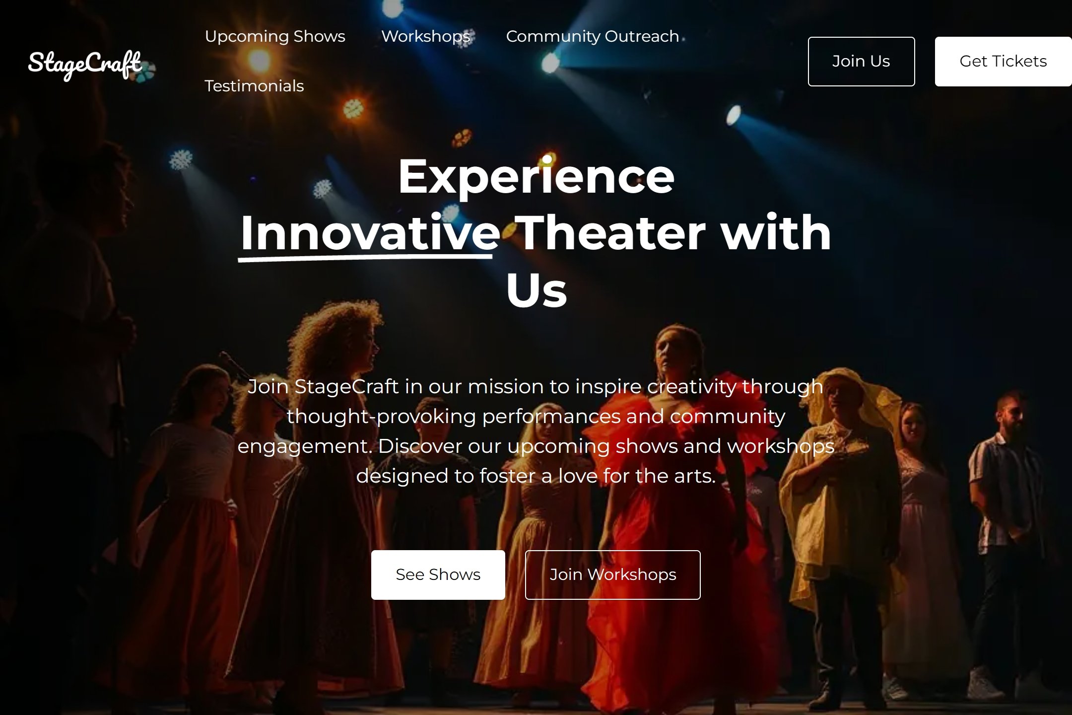 Theater group website template