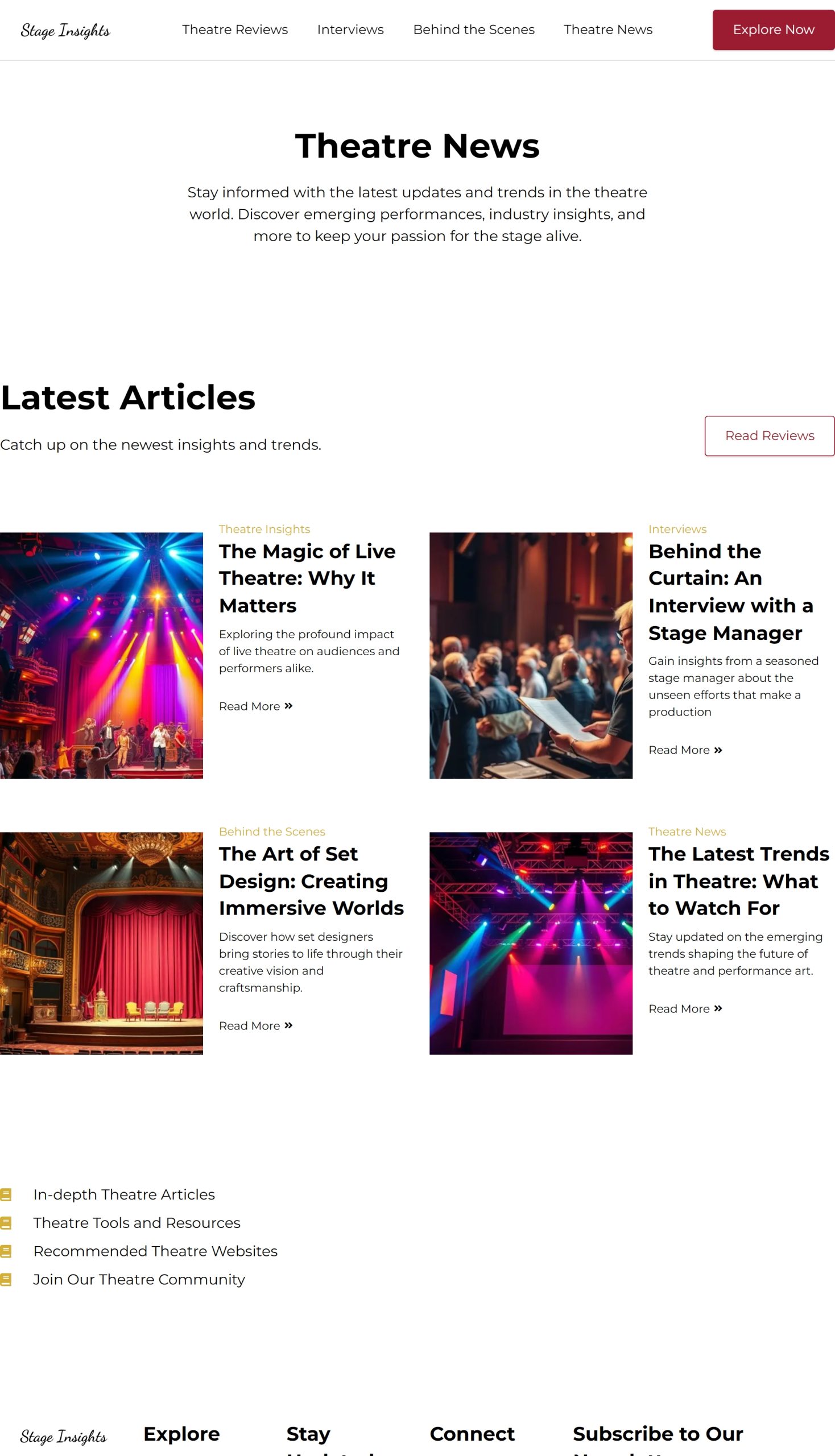 Theatre News