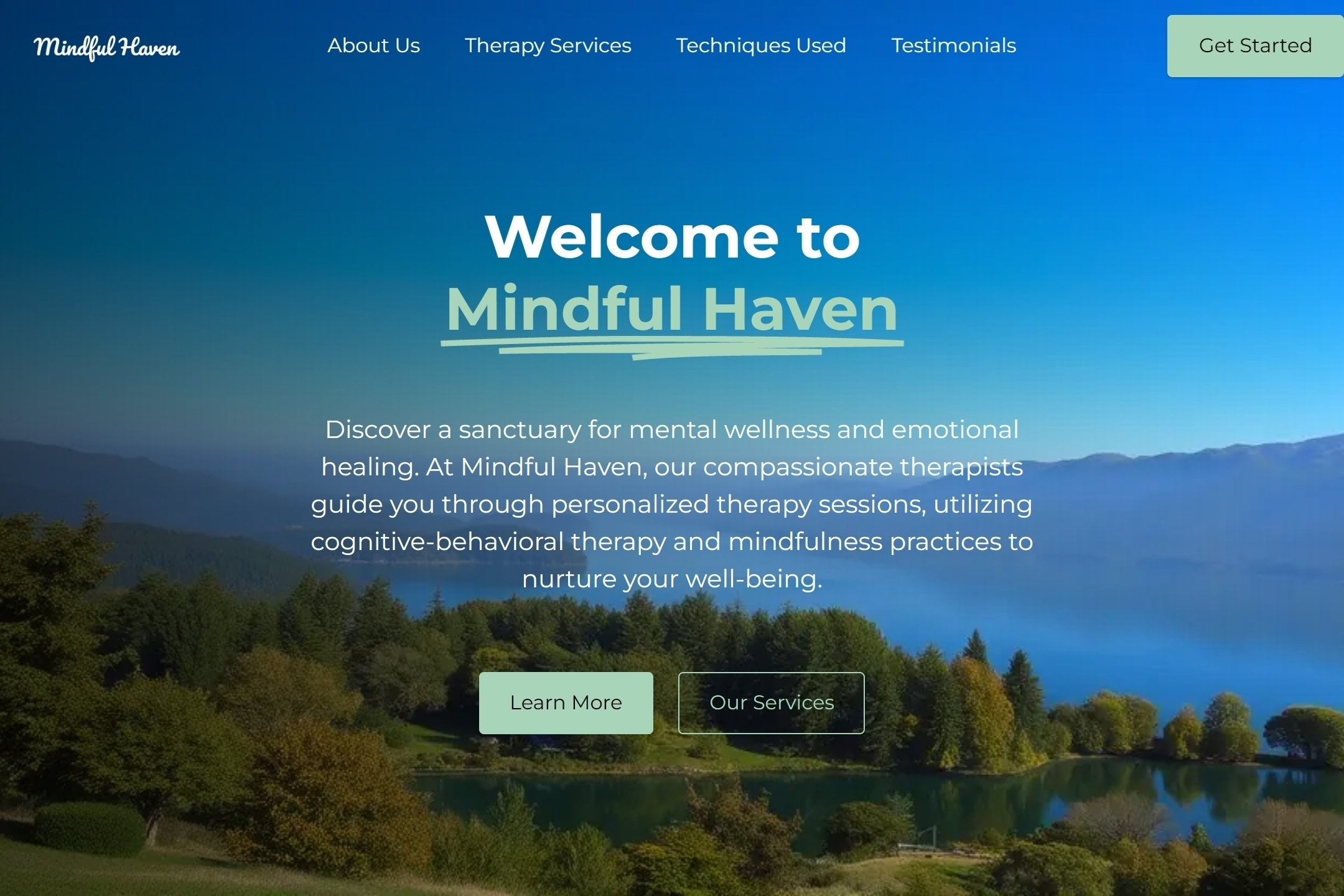 Therapist website template