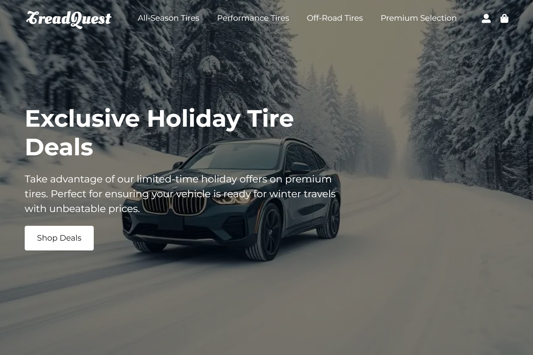 Tire shop website template