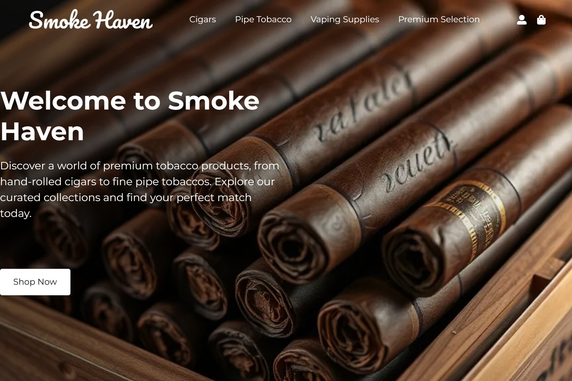 Tobacco shop website template