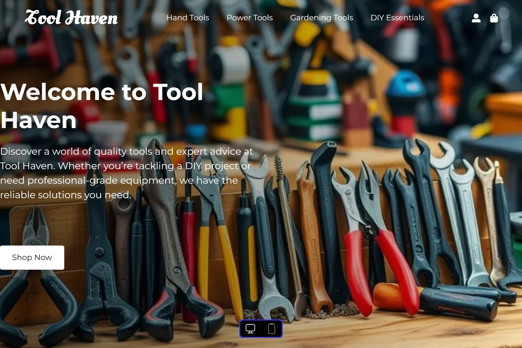 Tool store website template
