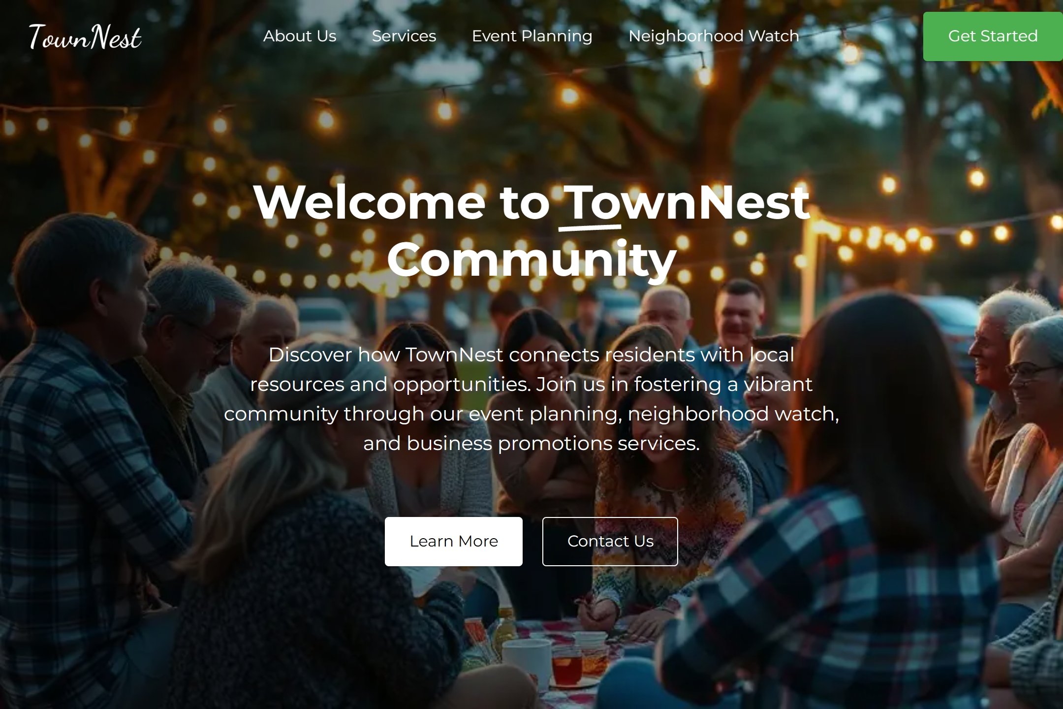 Town website template