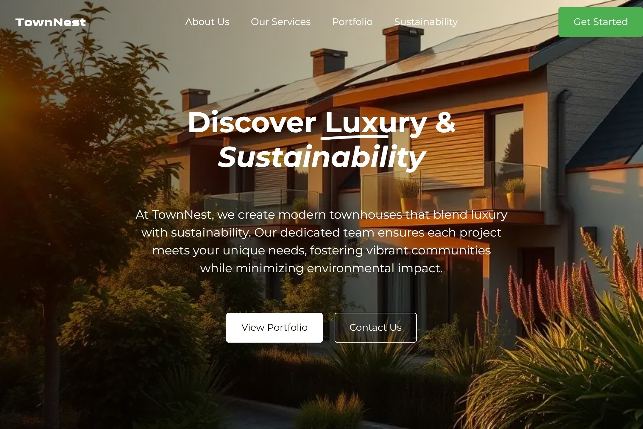 Townhouse website template