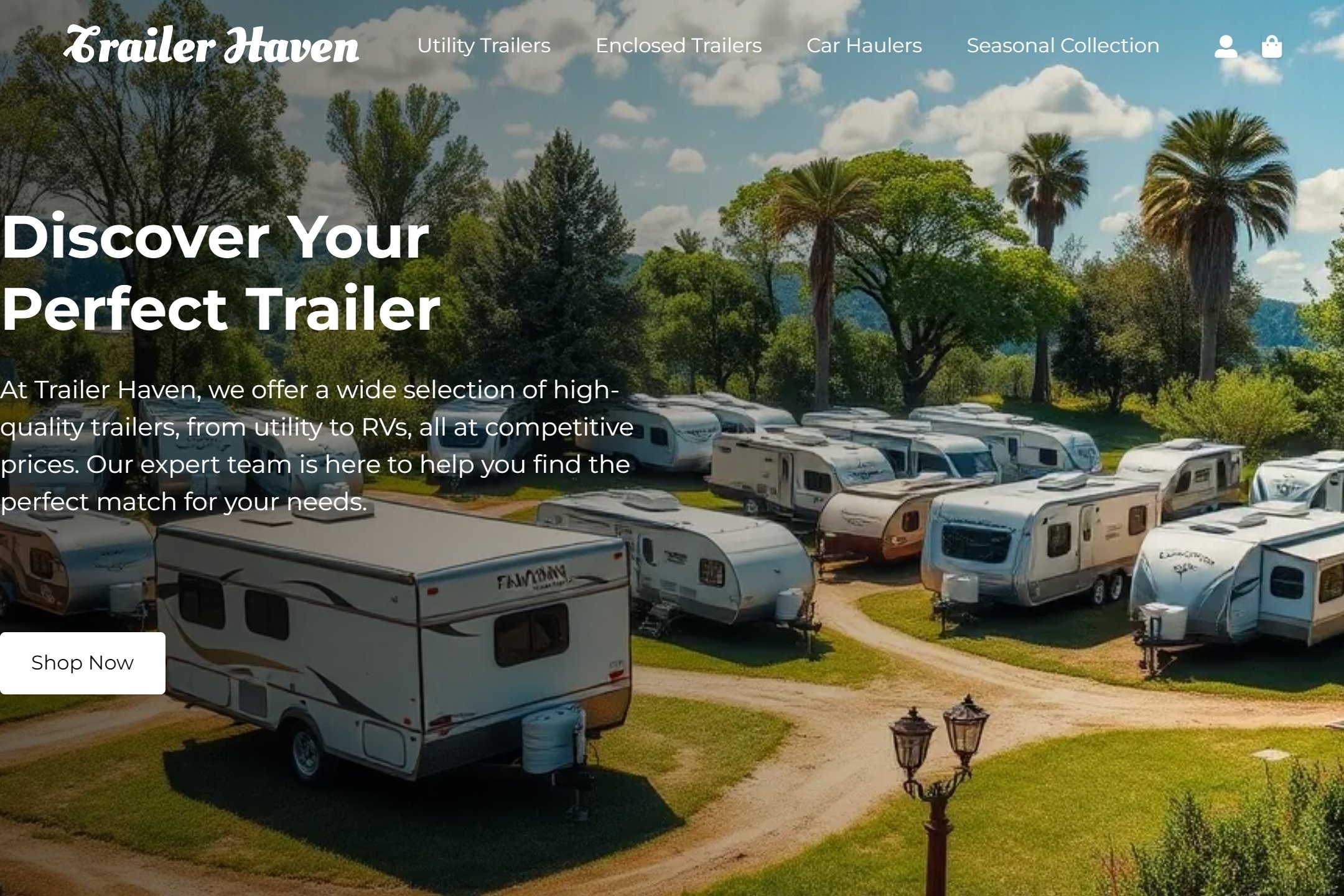 Trailer dealer website template