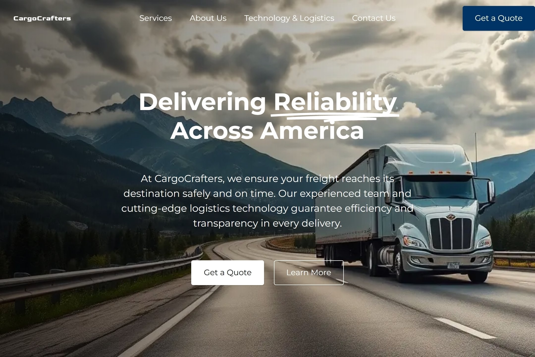 Trucking website template