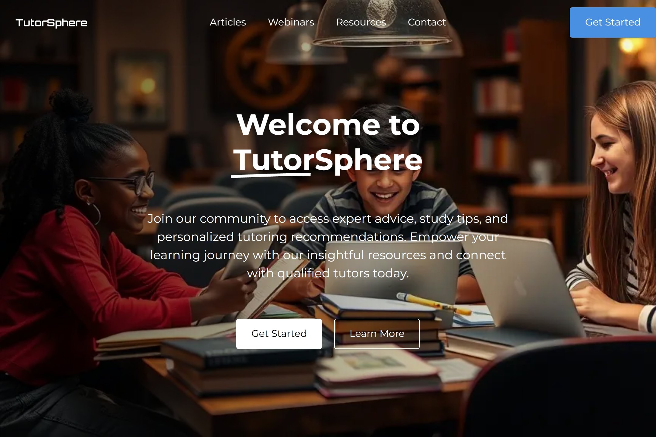 Tutoring blog website template
