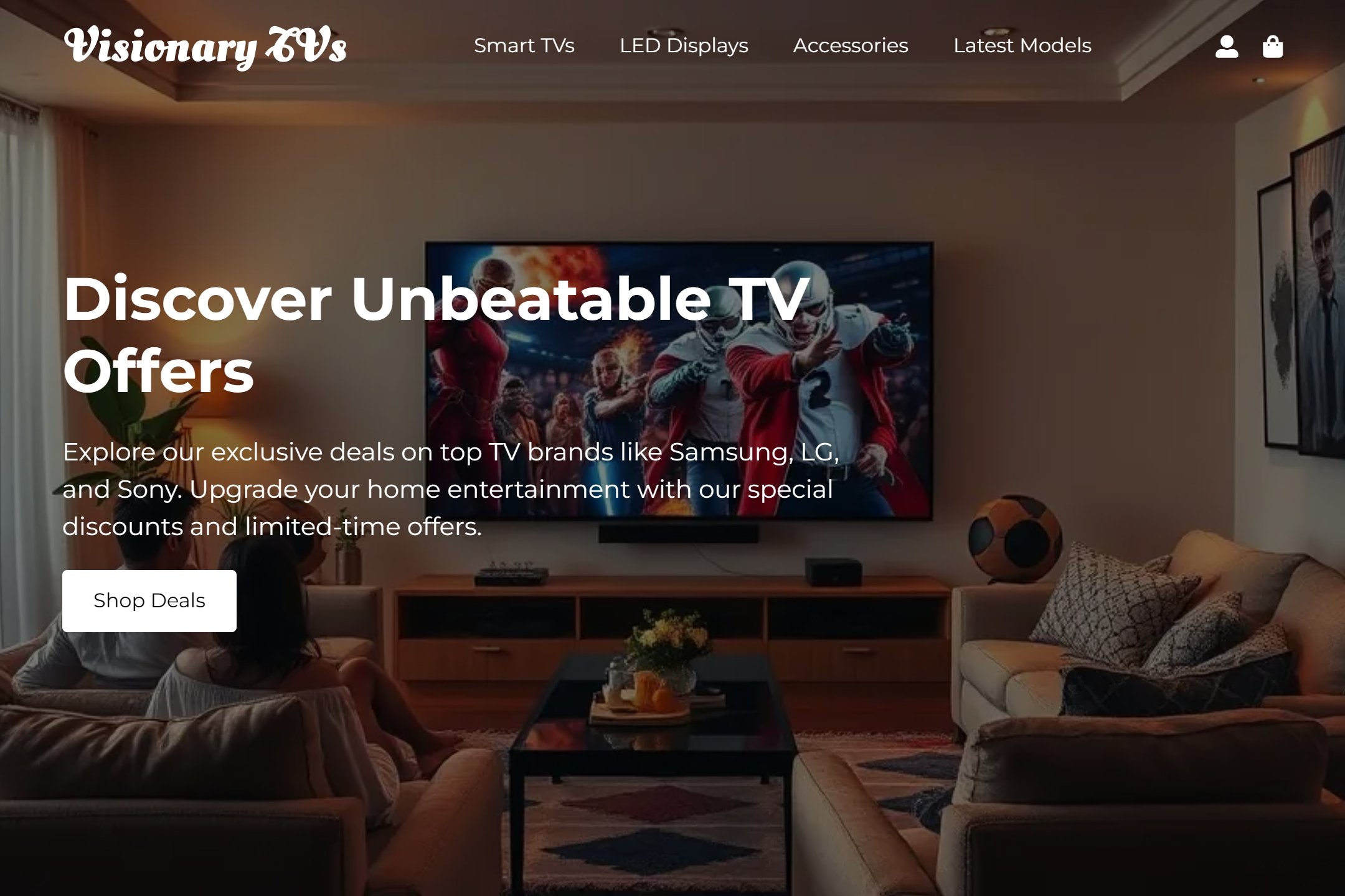 TV shop website template