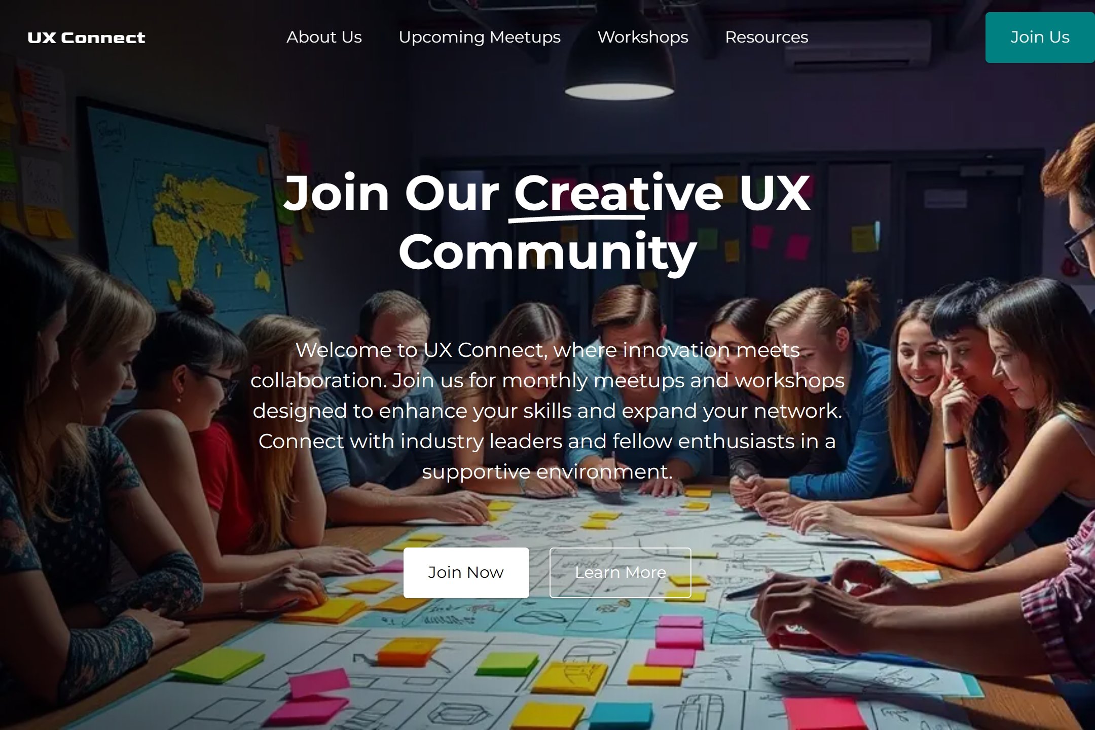 UX meetup website template