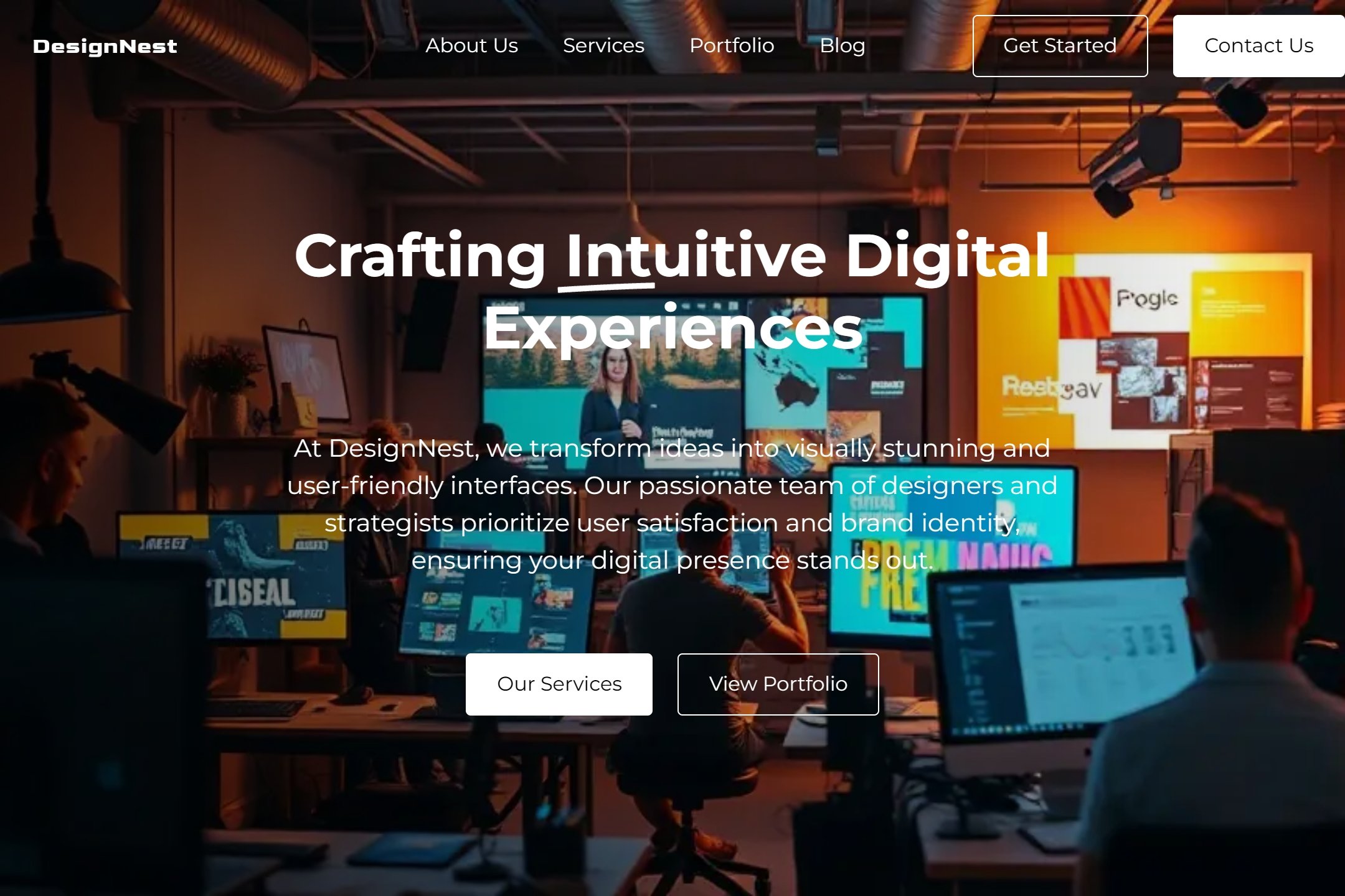 UX/UI design studio website template