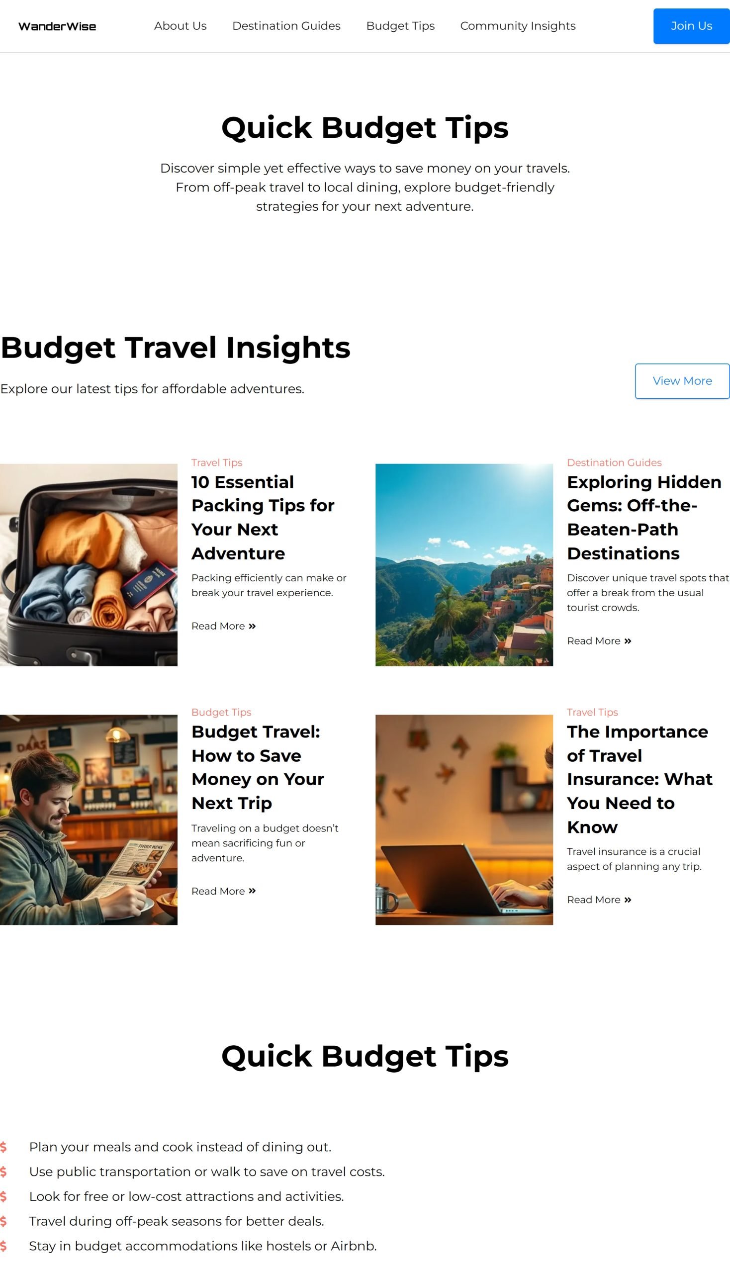 Budget Tips