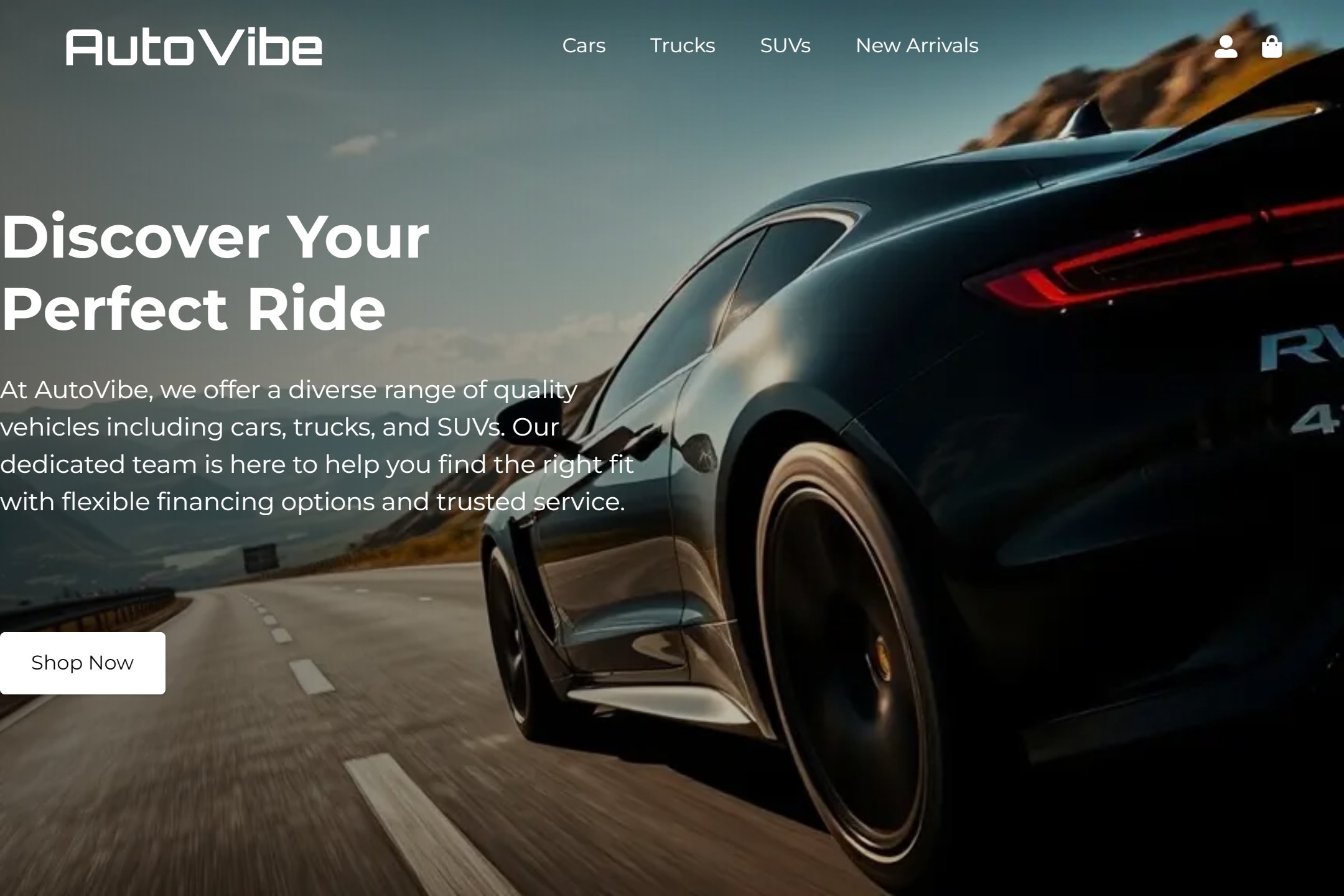 Vehicle dealership website template