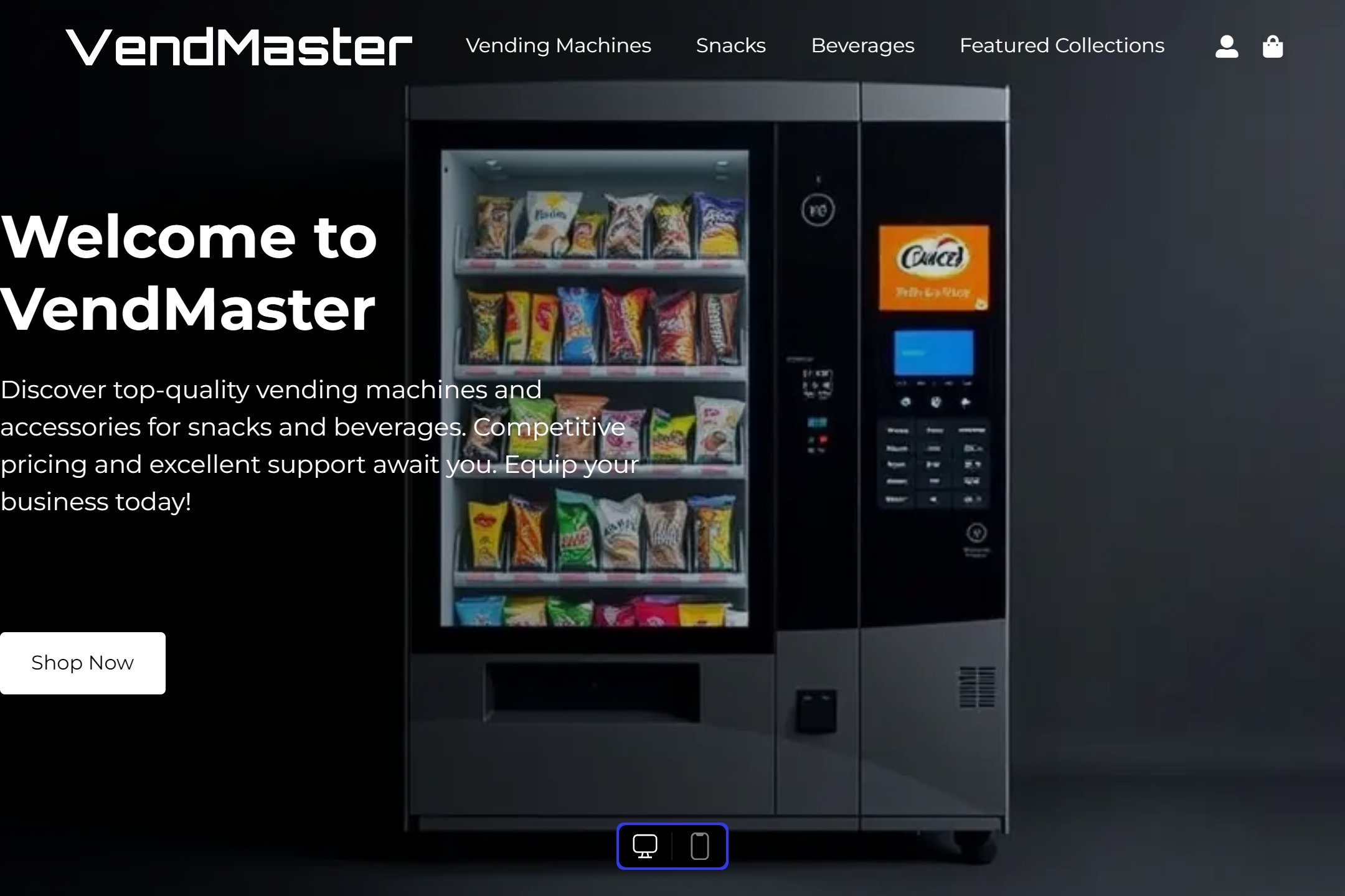 Vending machine supplier website template