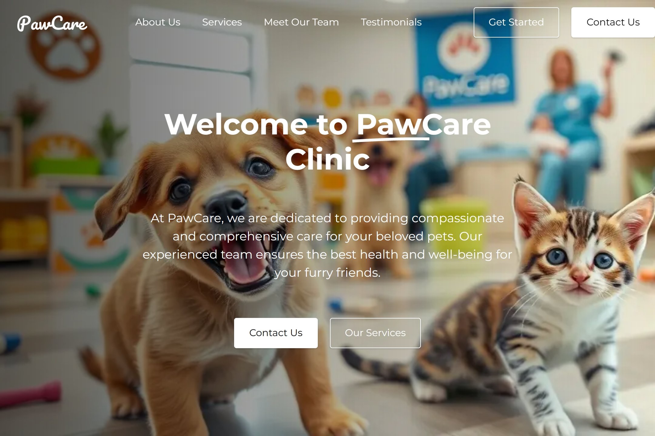 Vet website template