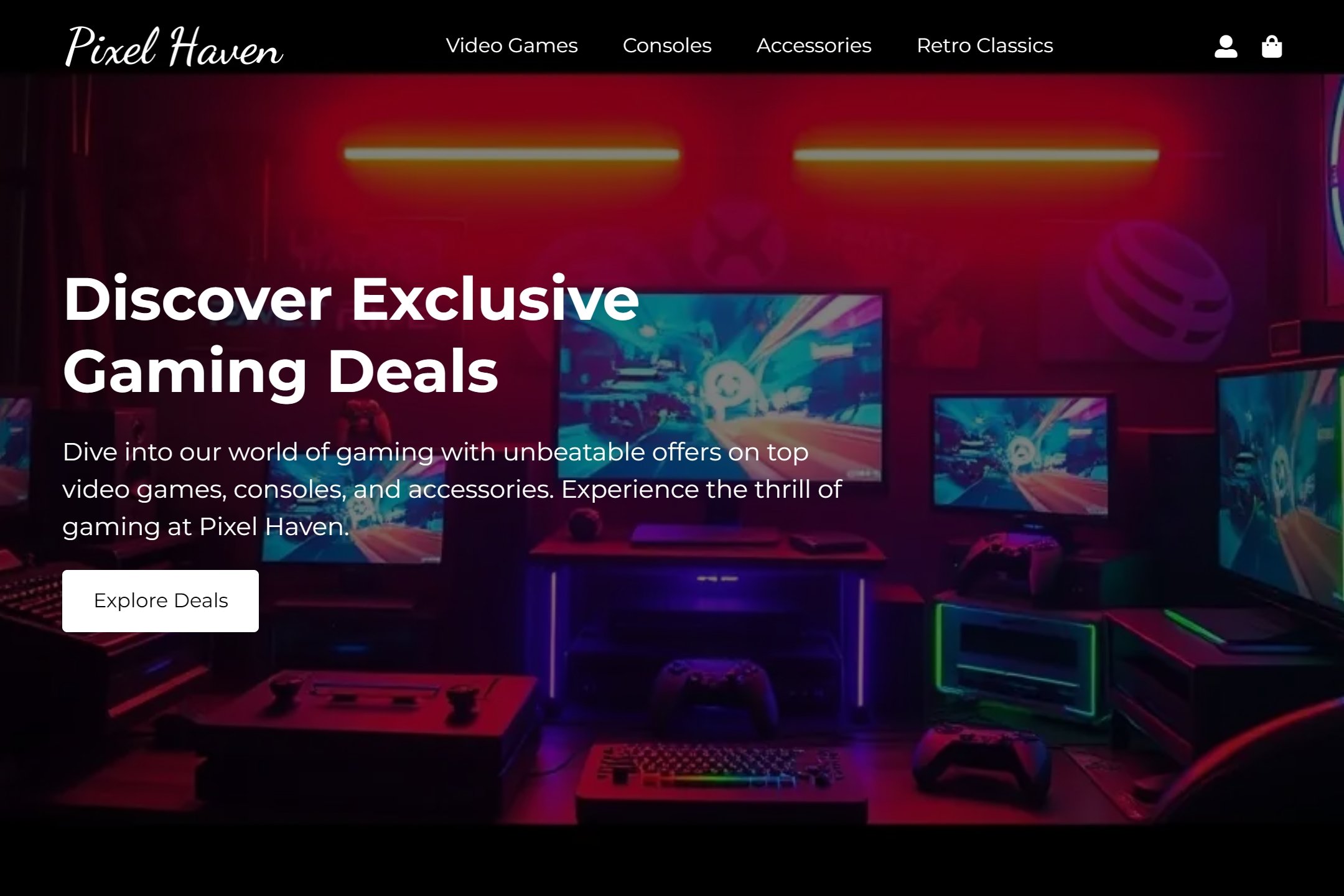 Video game store website template