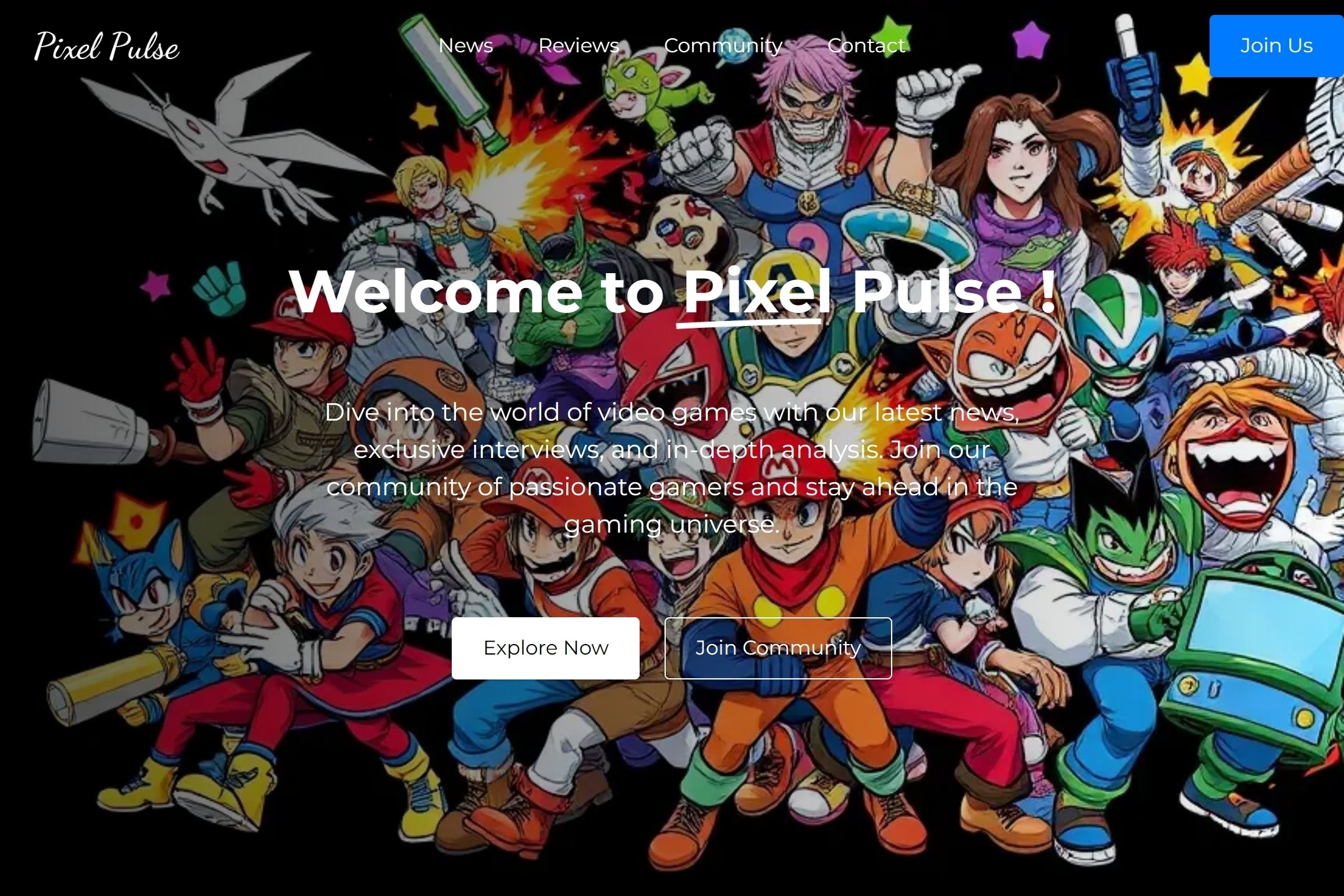 Video games blog website template