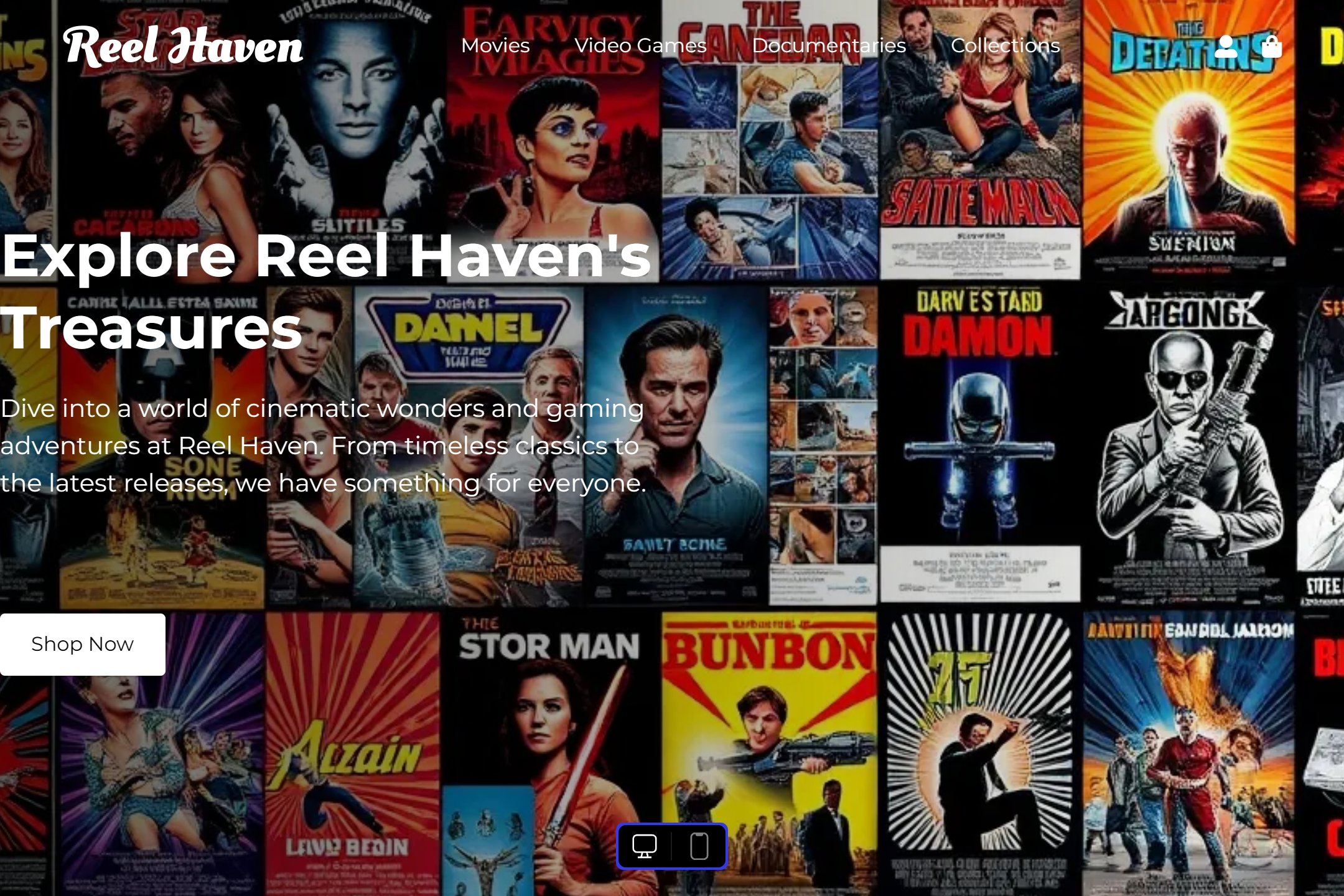 Video store website template