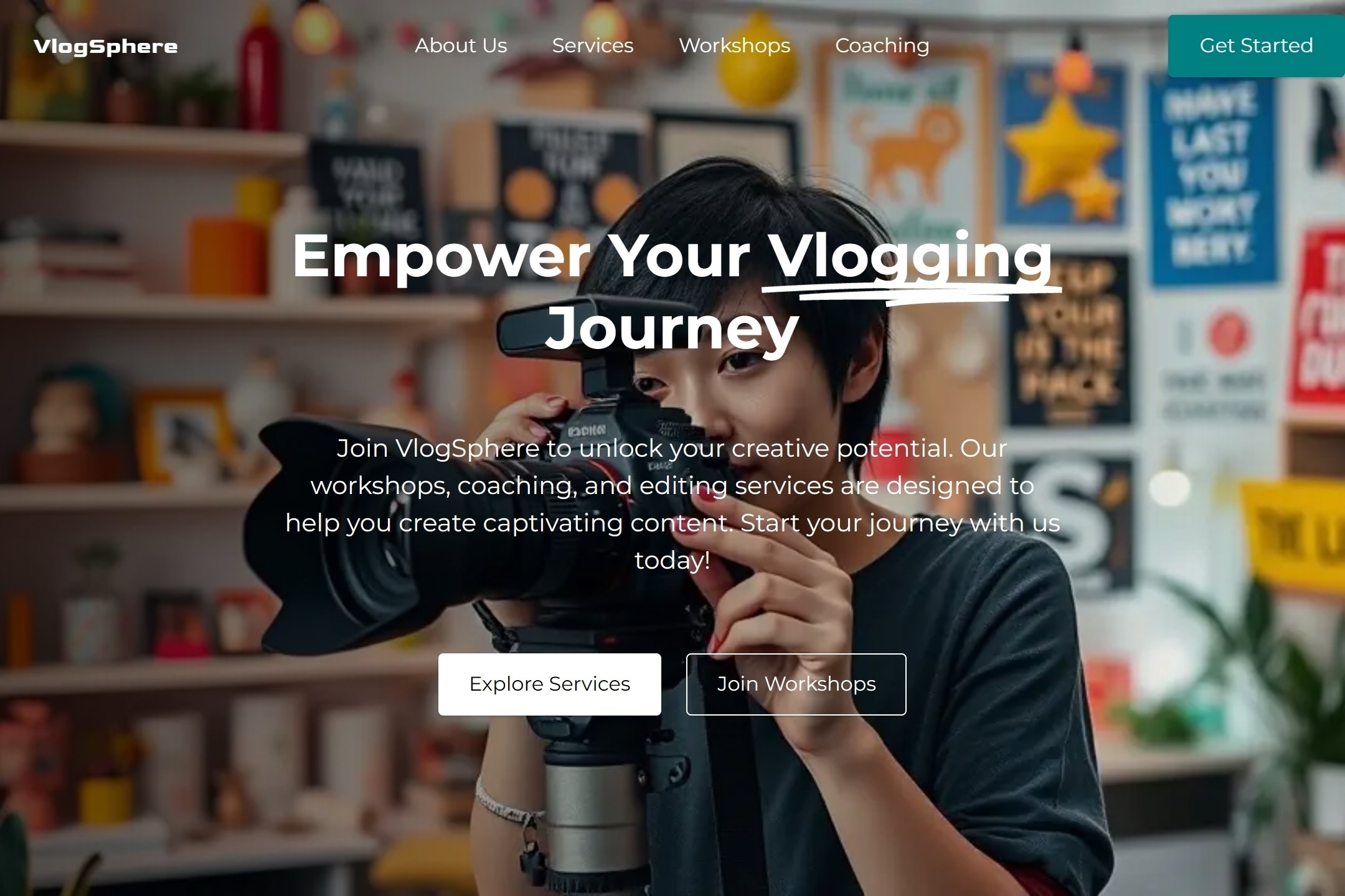 Vlog website template