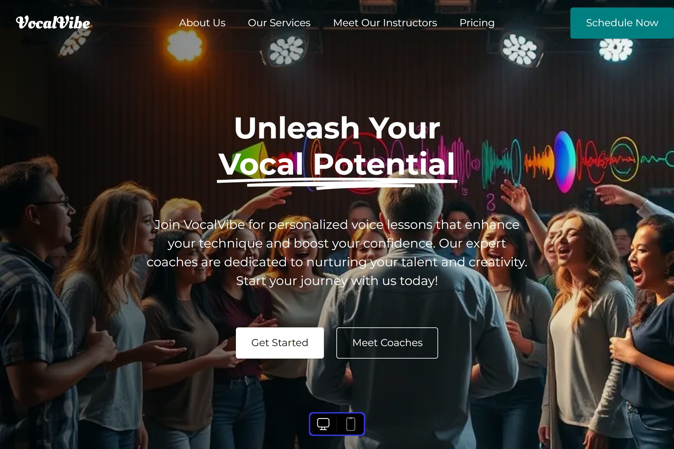 Voice instructor website template