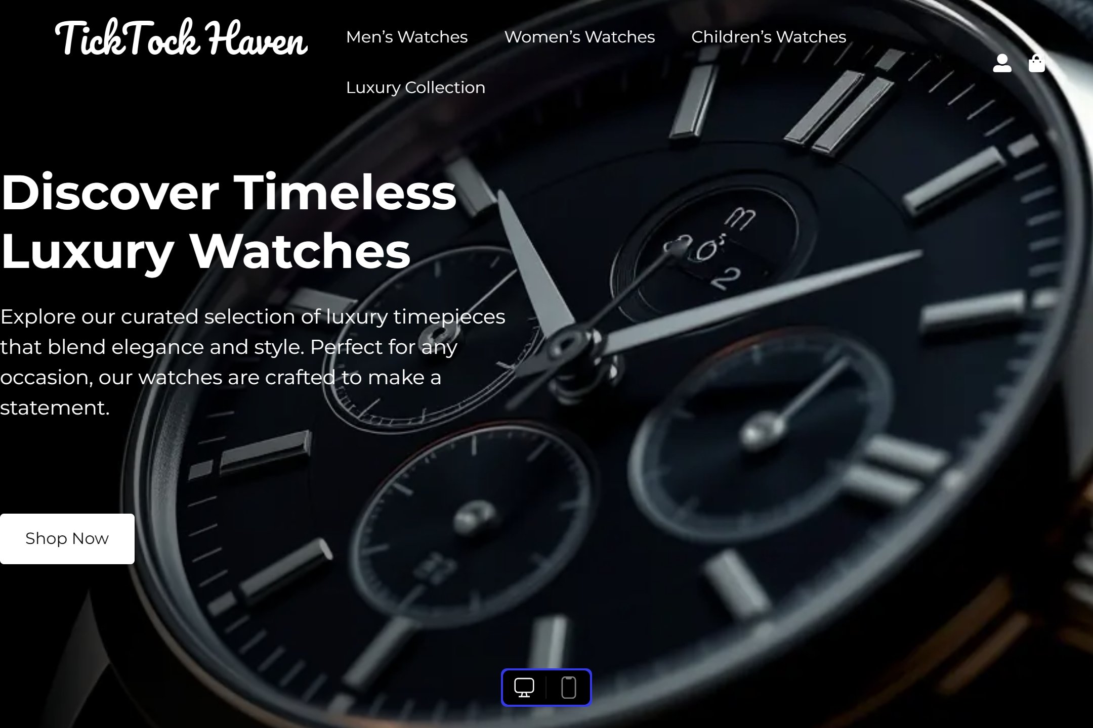 Watch shop website template