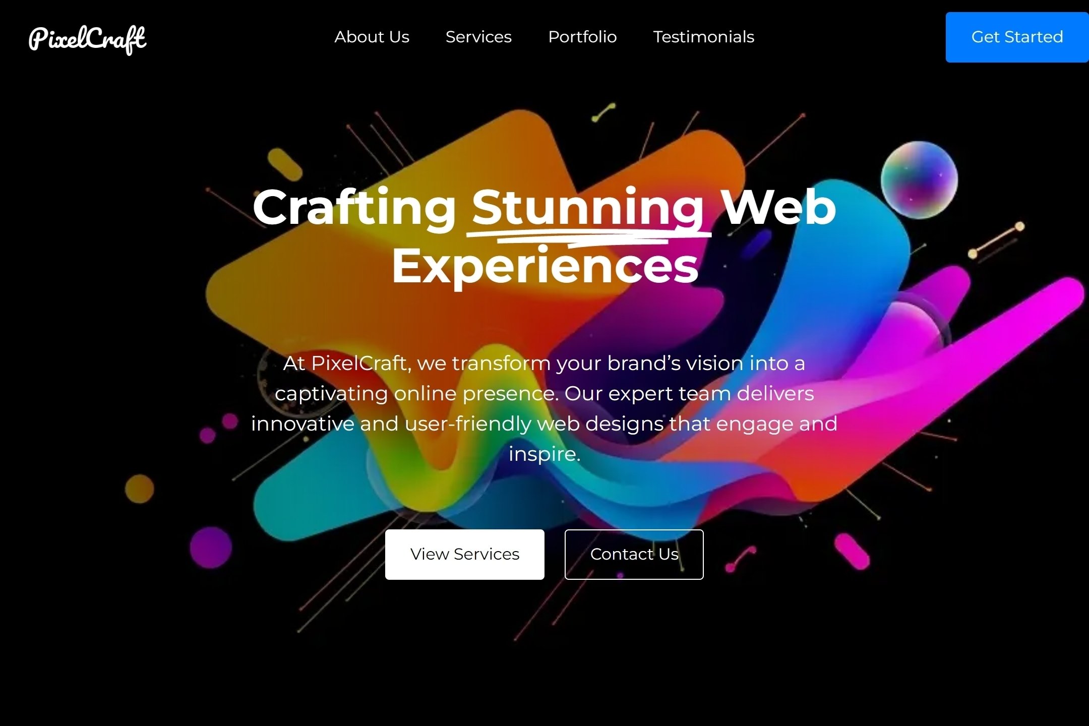 Web designer website template