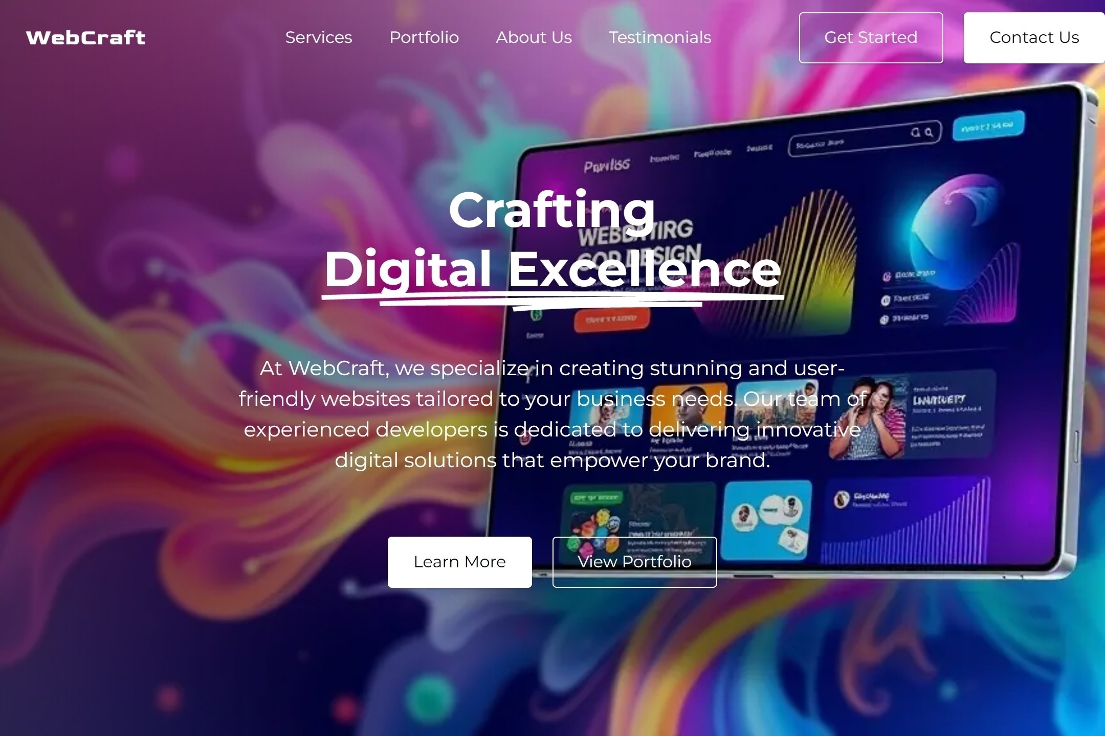 Web developer website template