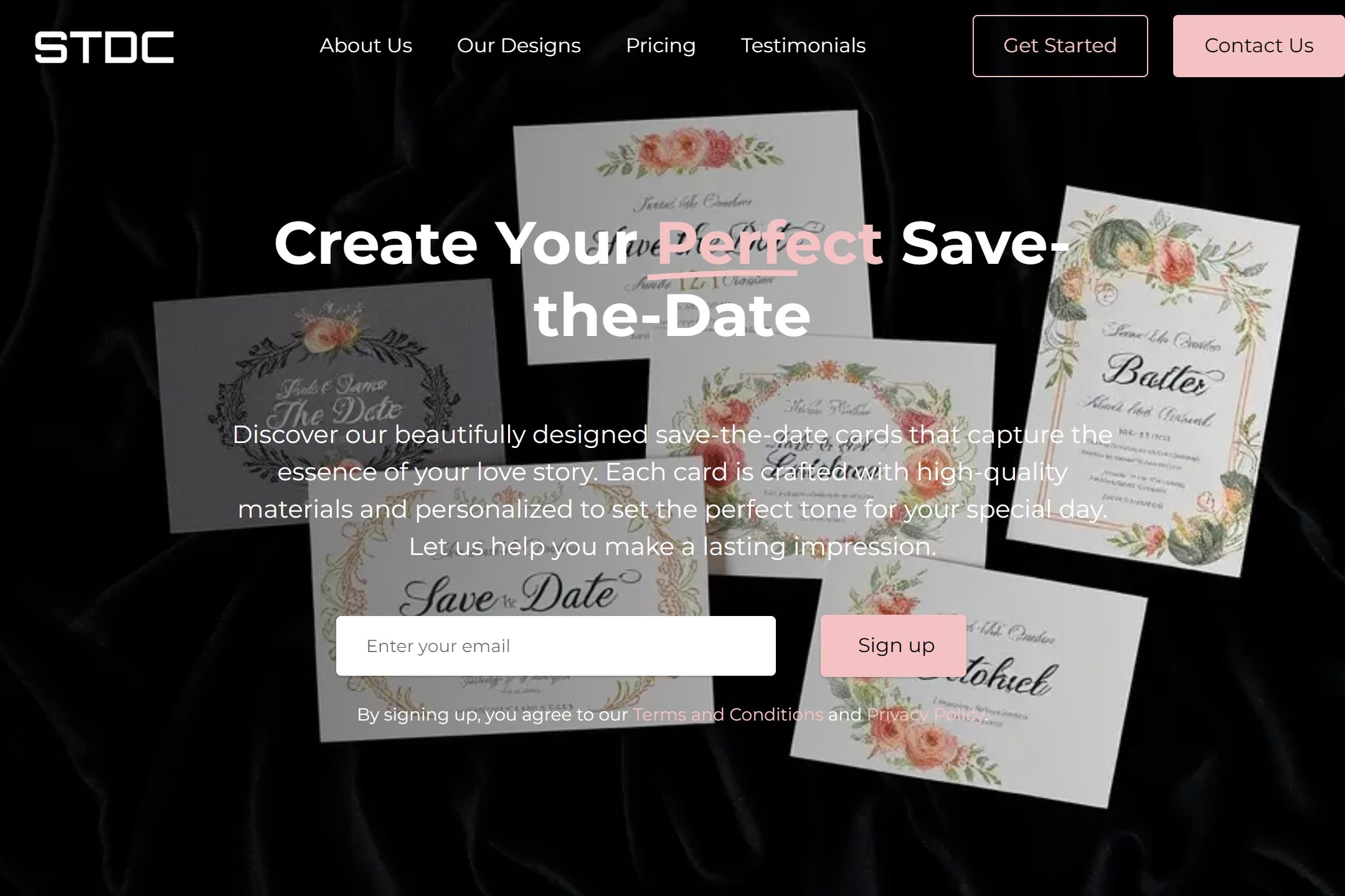 Wedding Save the date website template