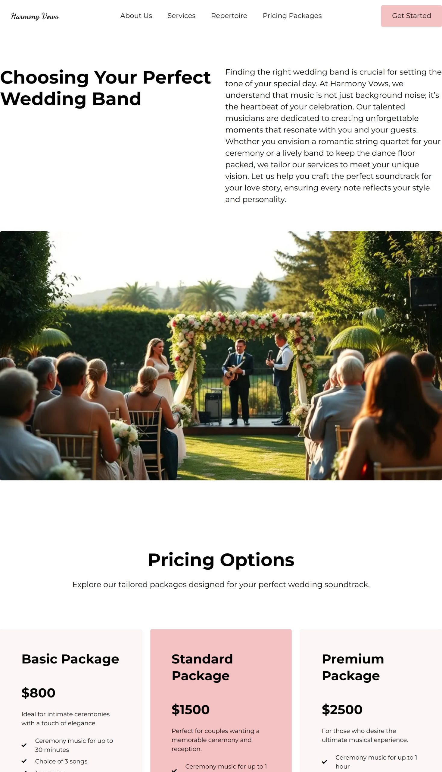 Pricing Packages