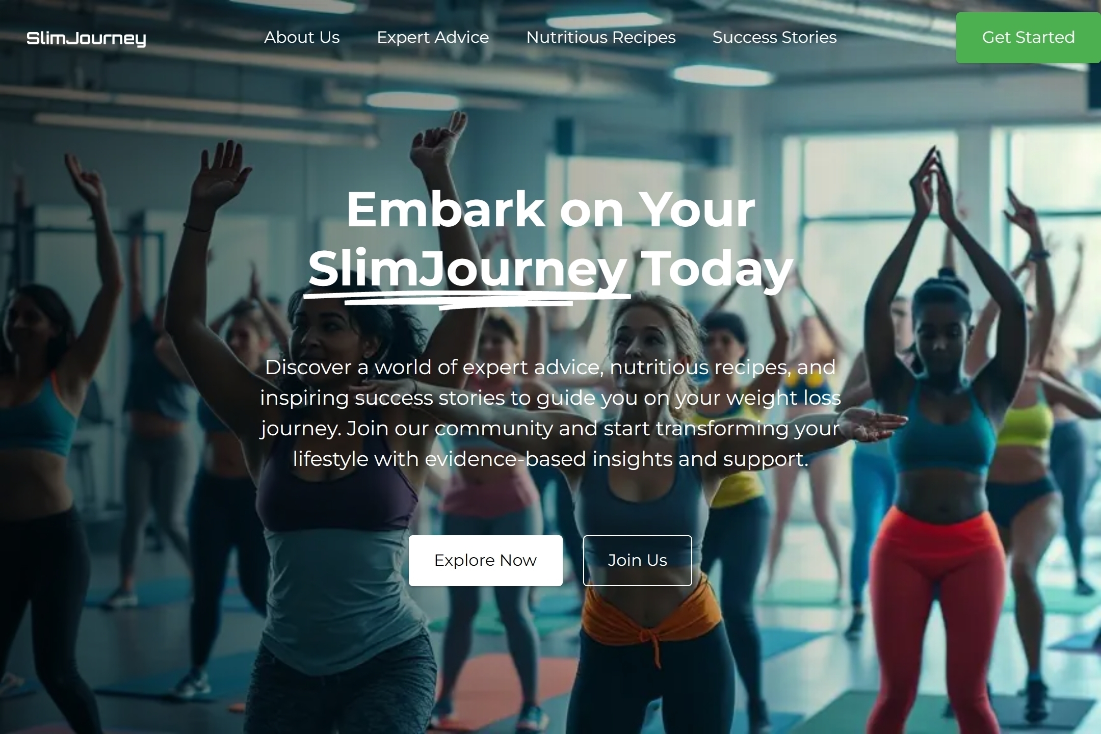 Weight loss blog website template