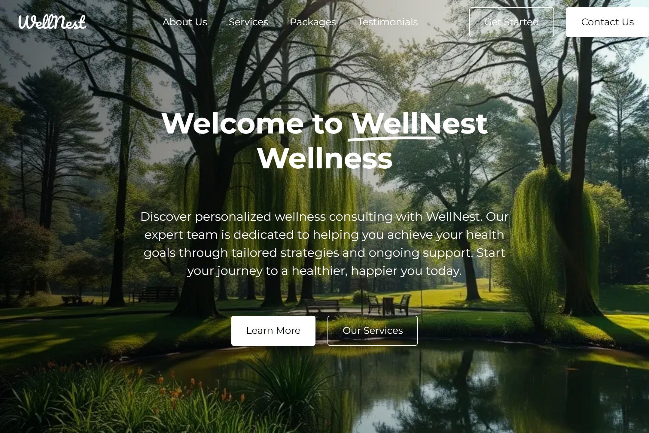 Wellness consultant website template